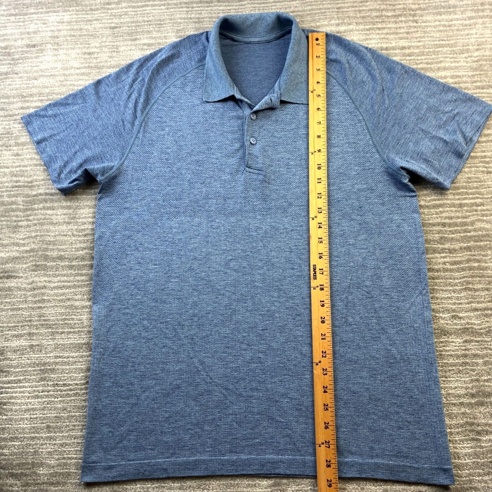 Lululemon Lululemon Polo Shirt Mens L Blue Metal Vent Tech Performance Top Shirt Size US L / EU 52-54 / 3 - 7 Thumbnail