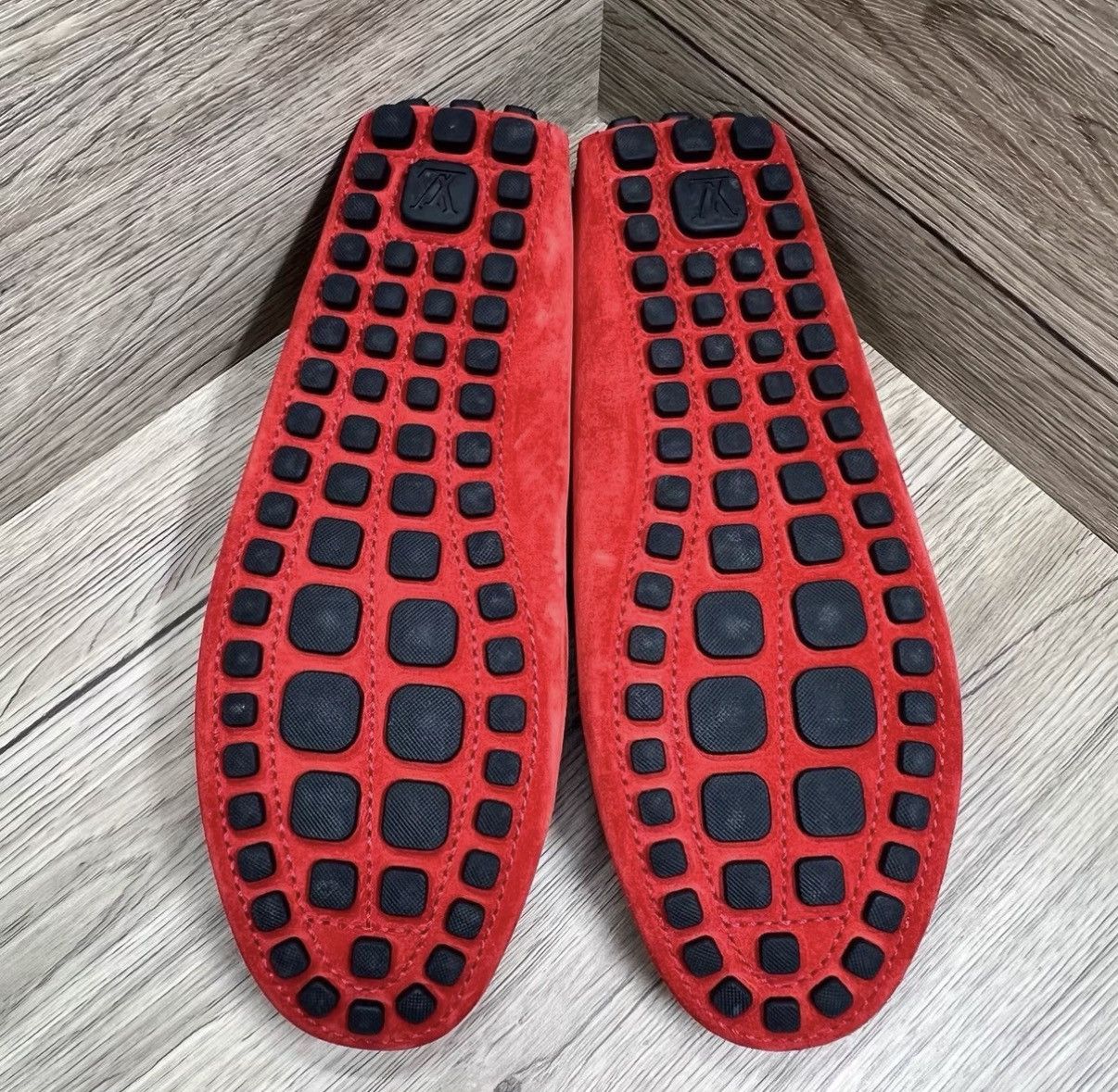 Louis Vuitton Louis Vuitton Hockenheim Red & Black Woven Loafers J41 Size US 9.5 / EU 42-43 - 5 Thumbnail