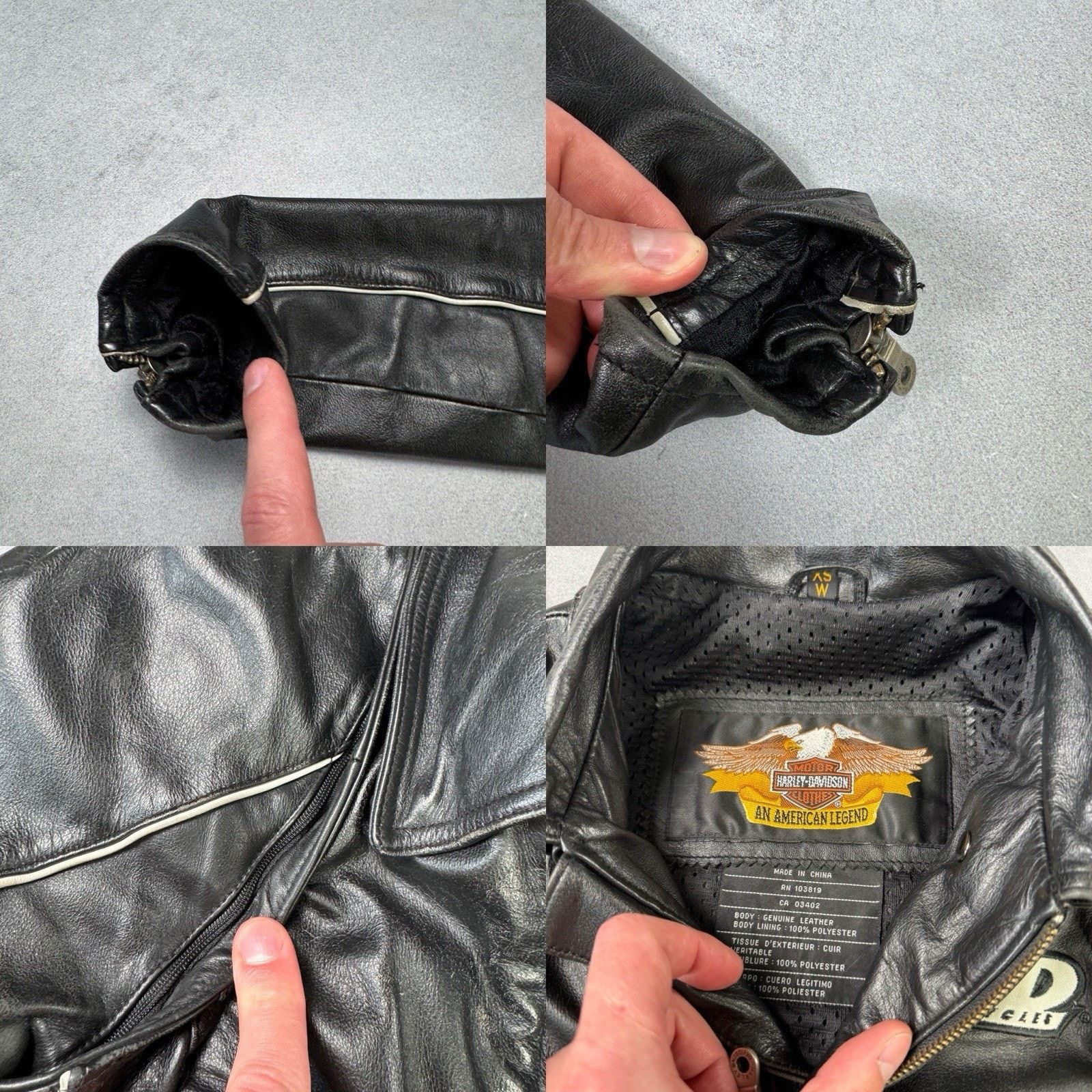 Harley Davidson Harley Davidson Leather Racing Jacket Women's Vintage Y2K Size XS / US 0-2 / IT 36-38 - 23 Thumbnail