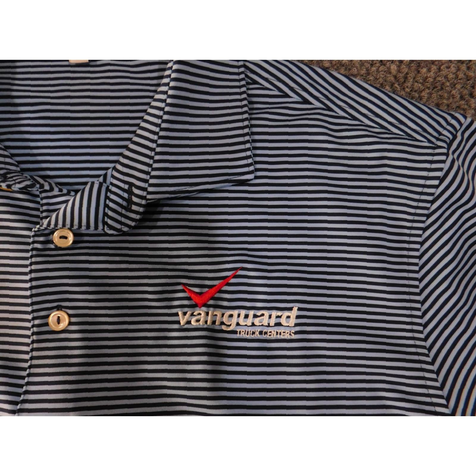 Peter Millar Peter Millar Shirt Mens L Blue Stripe Summer Comfort Vanguard Golf Polo Size US L / EU 52-54 / 3 - 4 Thumbnail
