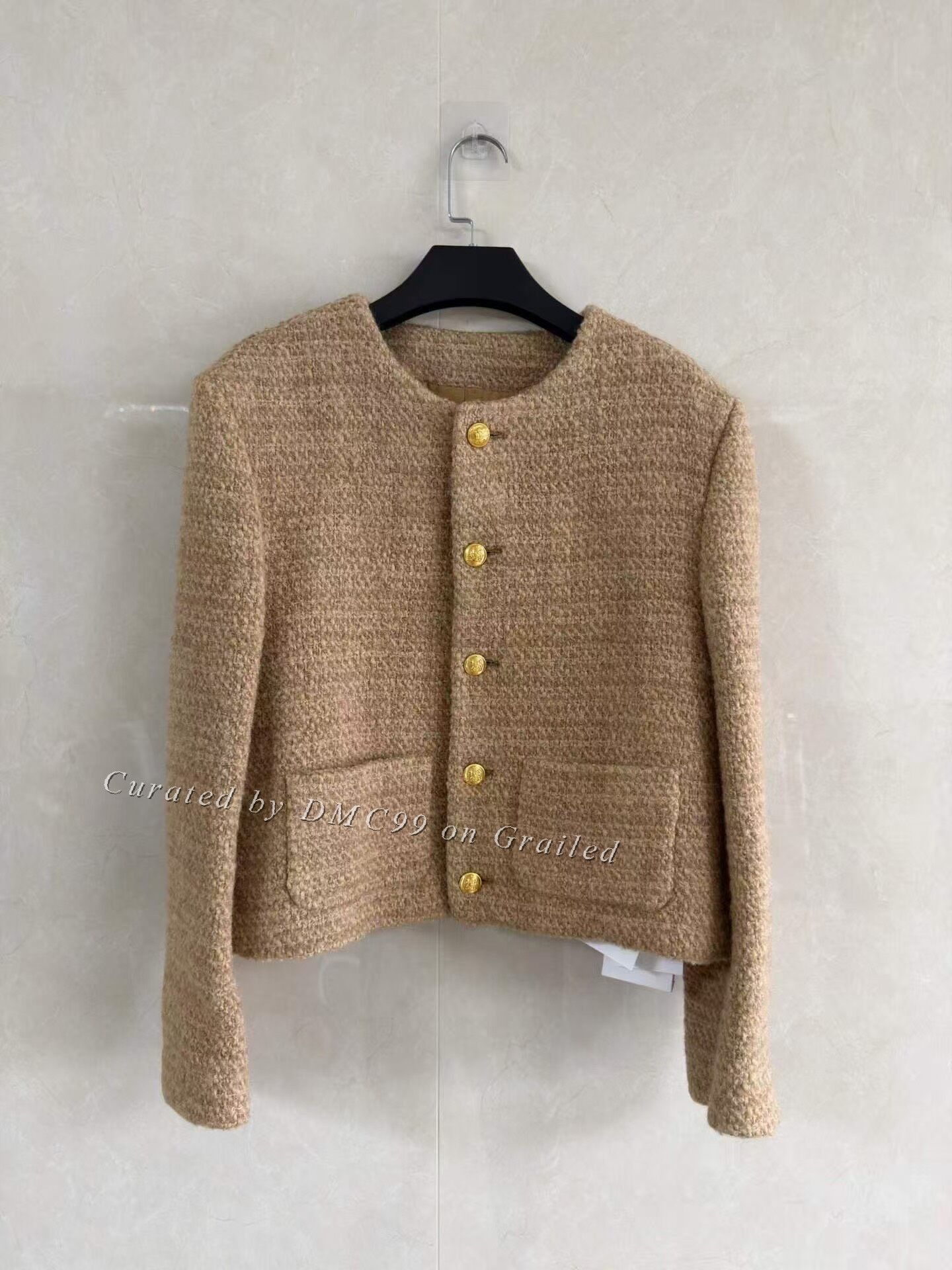 Celine Celine Champagne Tweed Blazer Size S / US 4 / IT 40 - 1 Thumbnail