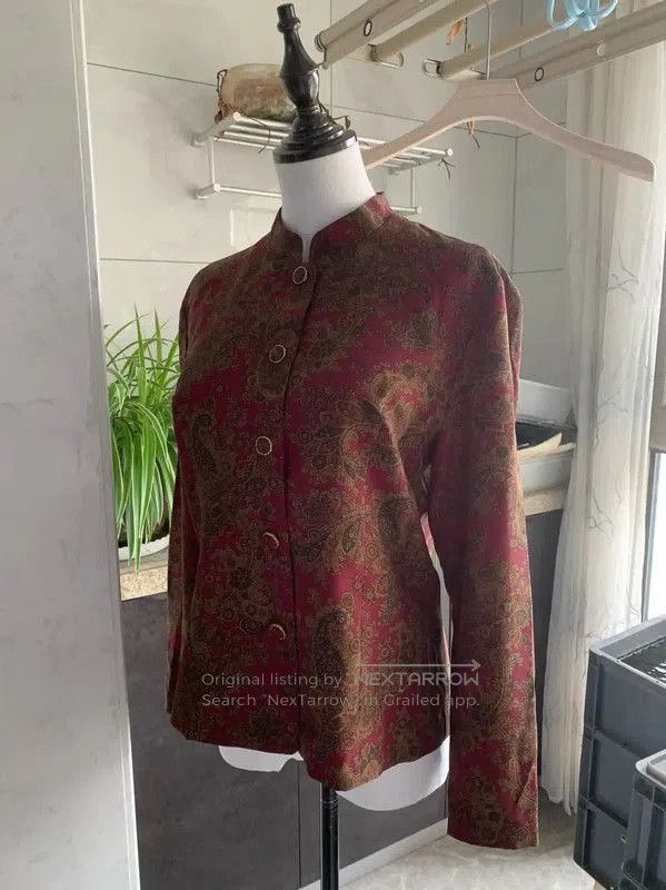 Burberry Burberry Red Long Sleeve Polyester Shirt. Size M / US 6-8 / IT 42-44 - 6 Thumbnail