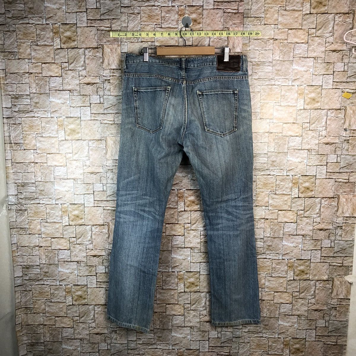 Japanese Brand Navy Blue Distressed ripped Denim Pants #A1041 Size US 33 - 14 Thumbnail