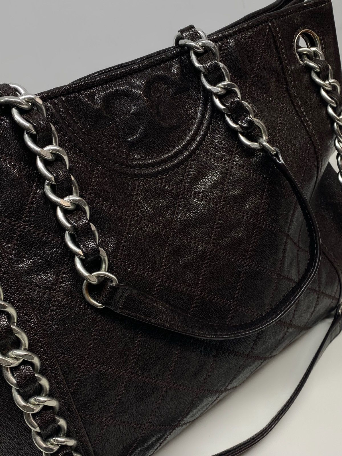 Tory Burch 🔥 TORY BURCH QUILTED CHAIN BAG LEATHER Y2K LUXURY VIBES Size ONE SIZE - 5 Thumbnail