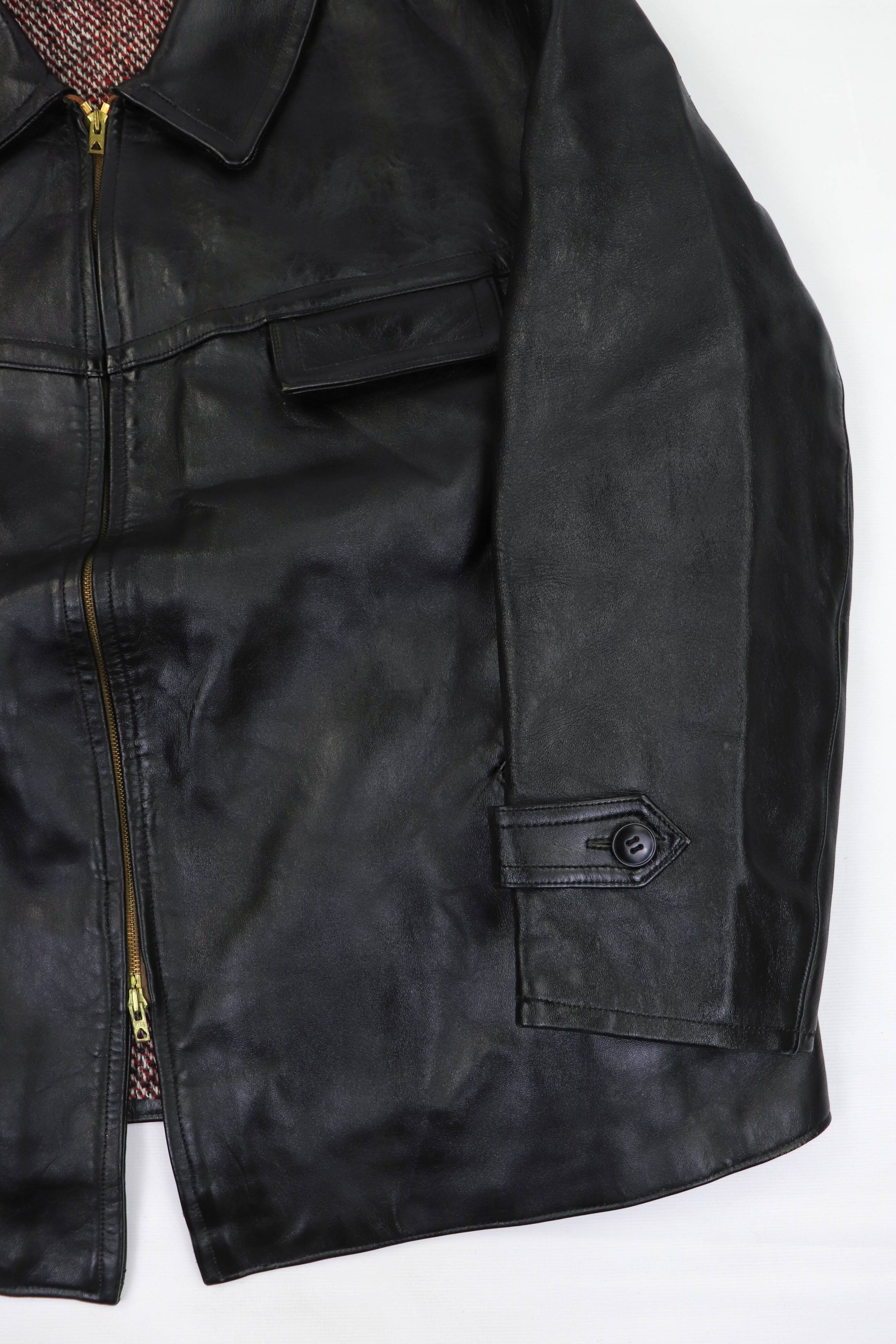 Vintage 60-70s Vintage Graulhet Impercuir French Leather Jacket Coat Size US XL / EU 56 / 4 - 5 Thumbnail