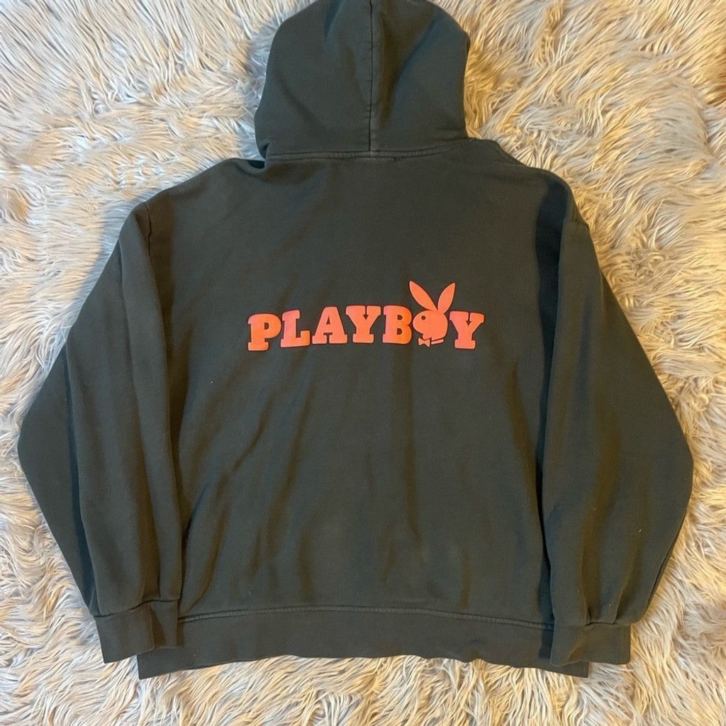 Playboy Playboy Love Forest Green Hoodie size XL(measurements shown) Size US L / EU 52-54 / 3 - 2 Thumbnail