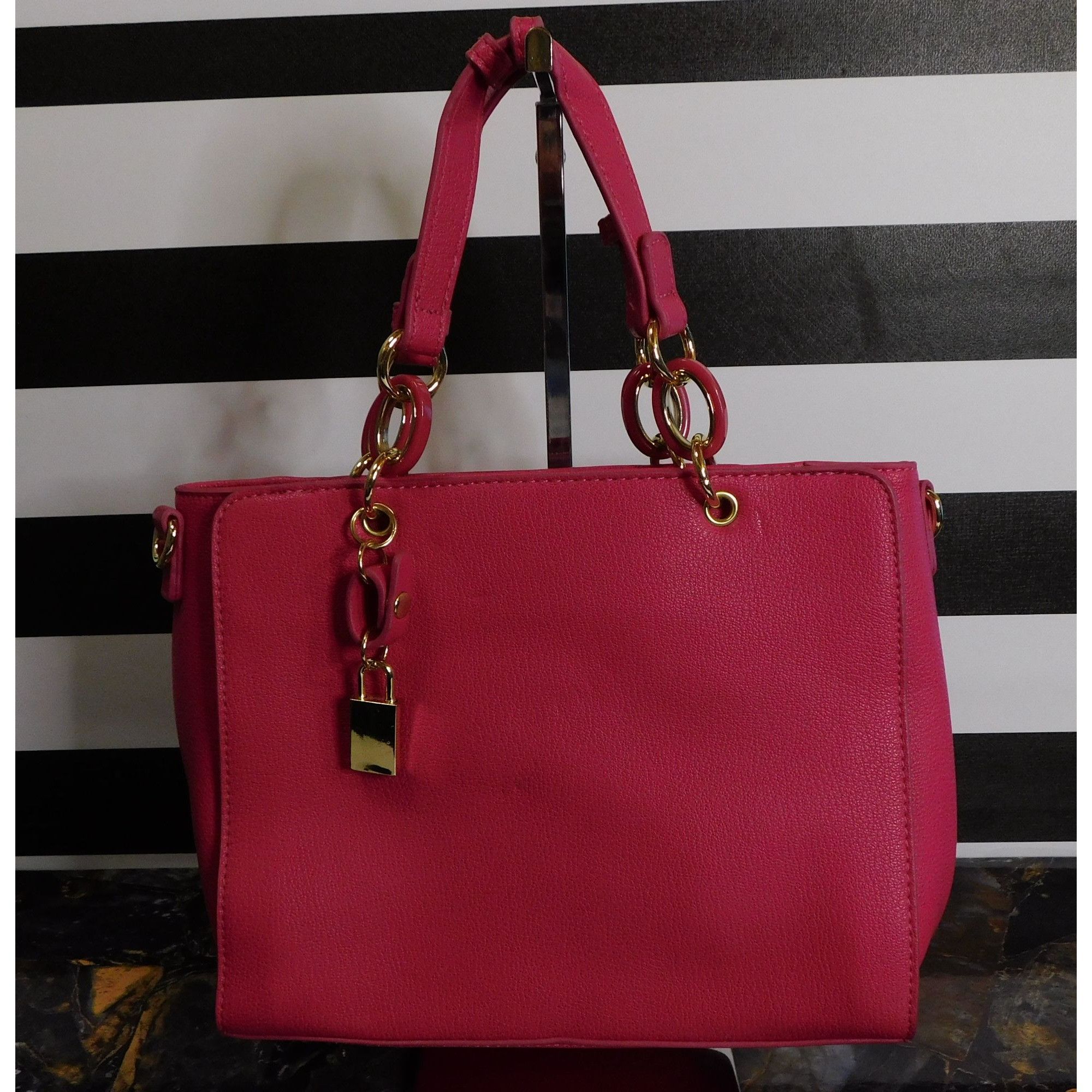 Other Charming Charlie Pink Handbag With Gold Tone Accents Size ONE SIZE - 4 Thumbnail
