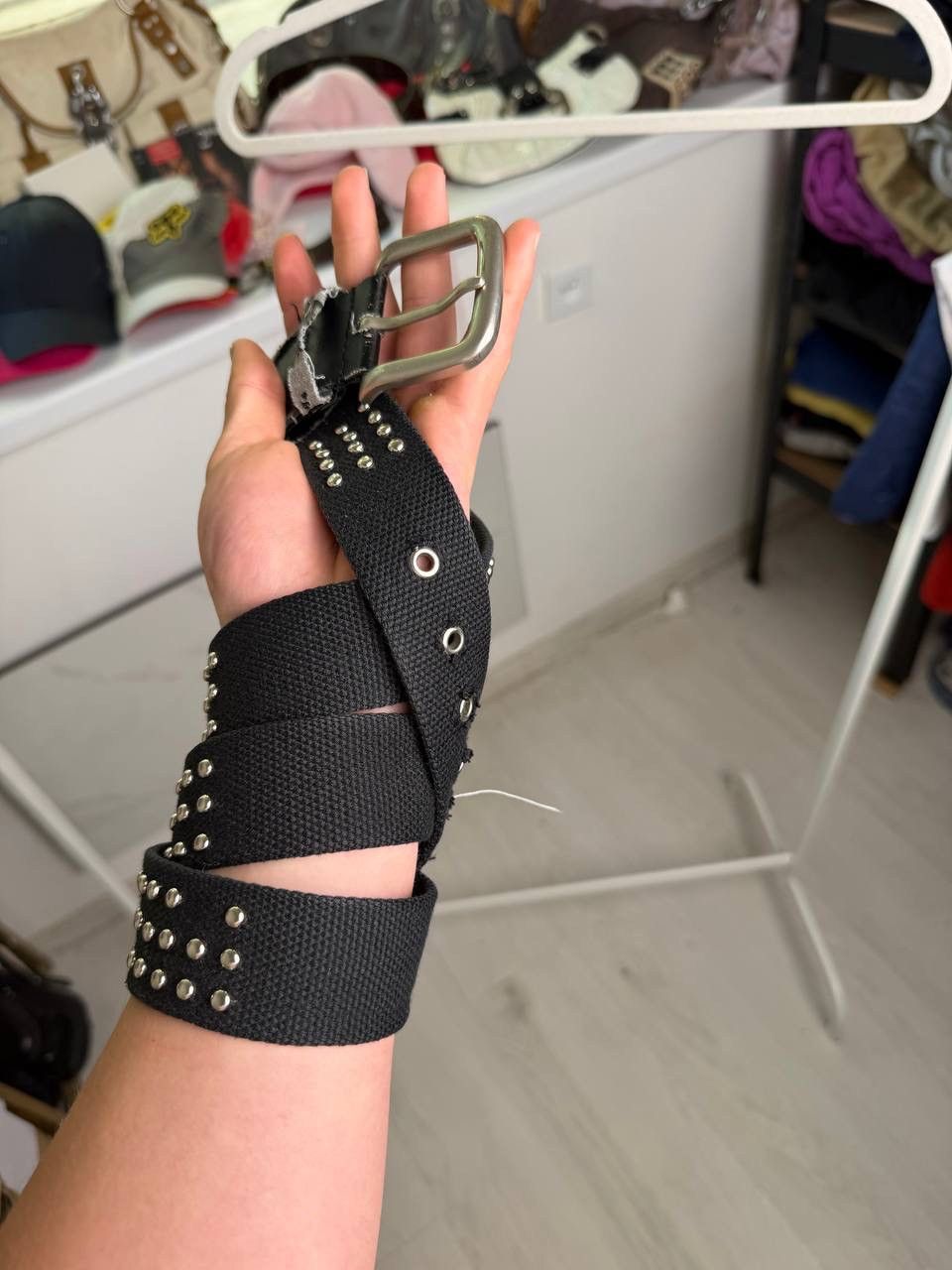 Hysteric Glamour Hysteric Glamour Style Studded Web Belt - Y2K Aesthetic Size ONE SIZE - 5 Thumbnail