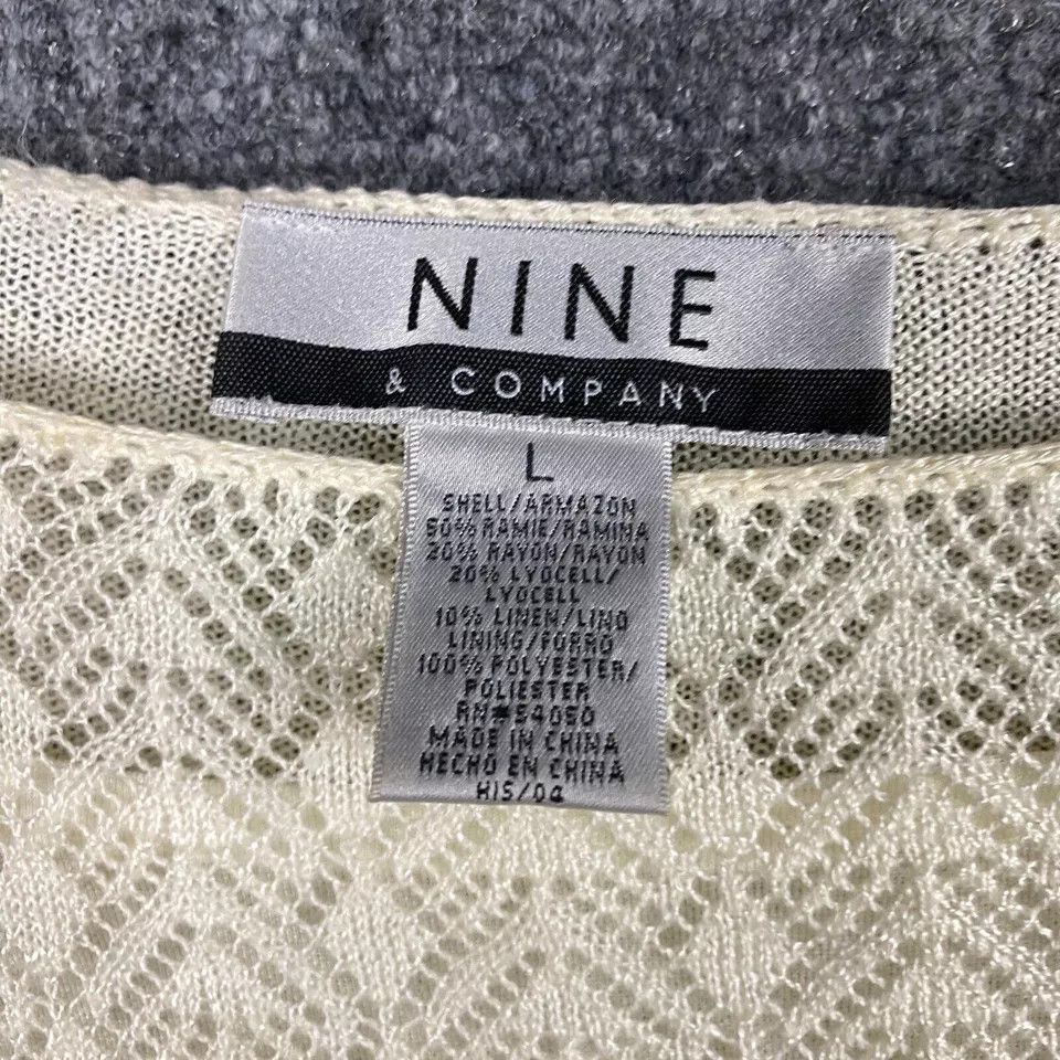 Other Nine & Company Sweater Women's Large Pullover Ramie Blend Size L / US 10 / IT 46 - 3 Thumbnail