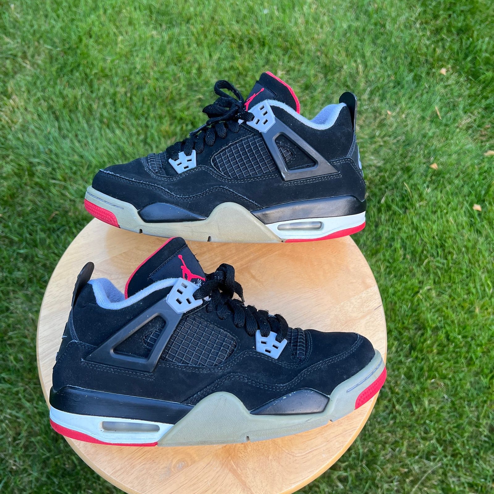 Jordan Brand × Nike Air Jordan 4 Retro OG GS Bred 2019 Men's Shoes - Size 5.5 Size US 6 / EU 39 - 3 Thumbnail