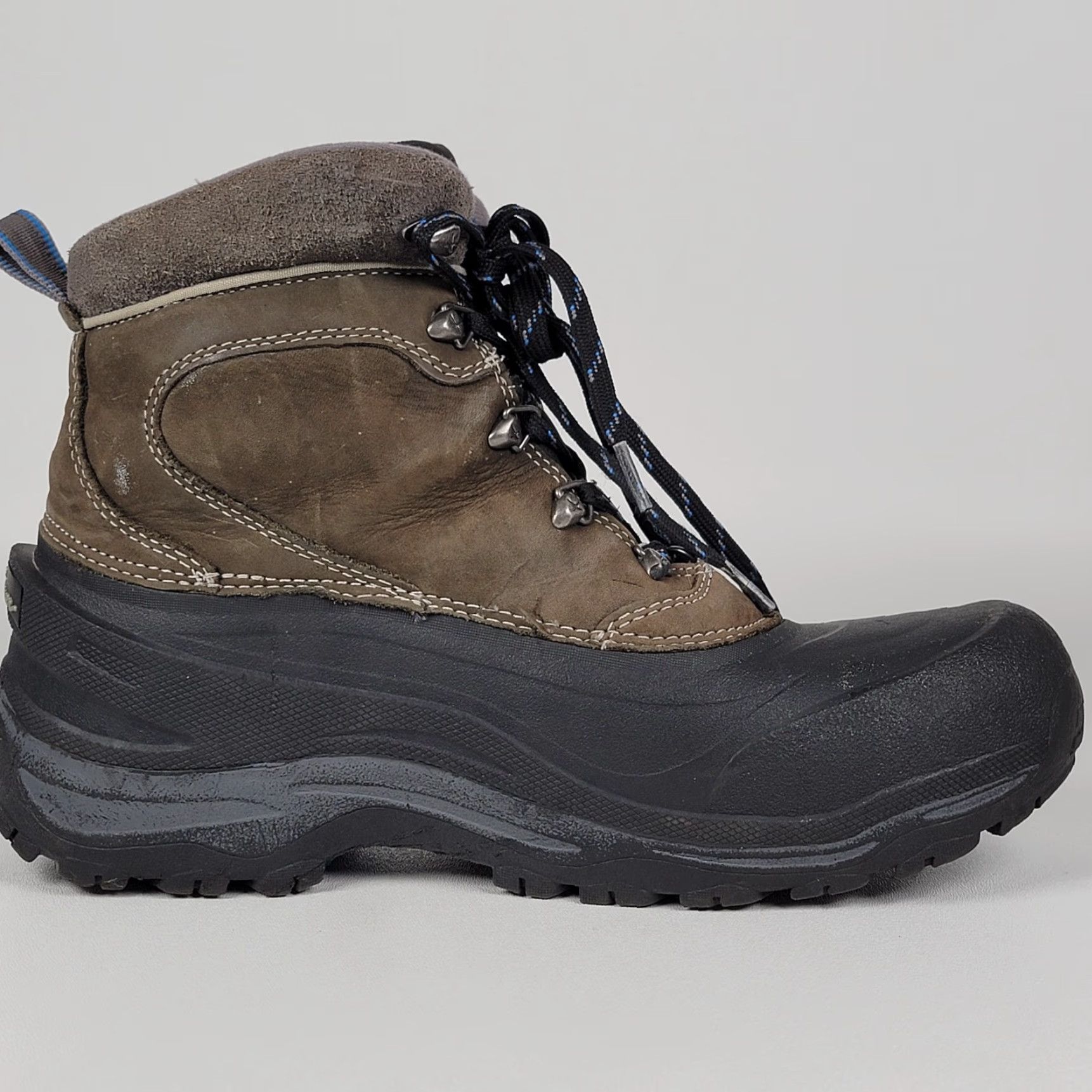 Eddie Bauer Eddie Bauer Mens Snow Boots Winter Waterproof Insulated 200g Thermafill Two Tone Brown Leather Rubber Snowfoil Boots Mens 10 Shoes Size US 10 / EU 43 - 5 Thumbnail