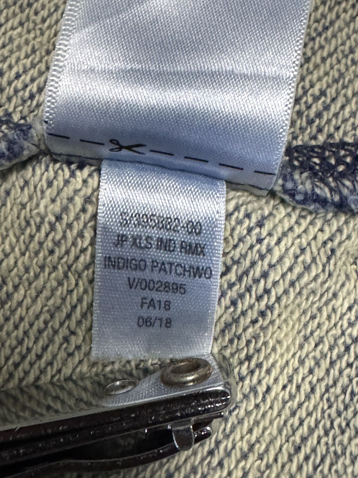 Gap × Vintage VINTAGE GAP INDIGO PATCHWORK SUNFADED DAMAGE SWEATSHIRT Y2K Size US L / EU 52-54 / 3 - 24 Thumbnail