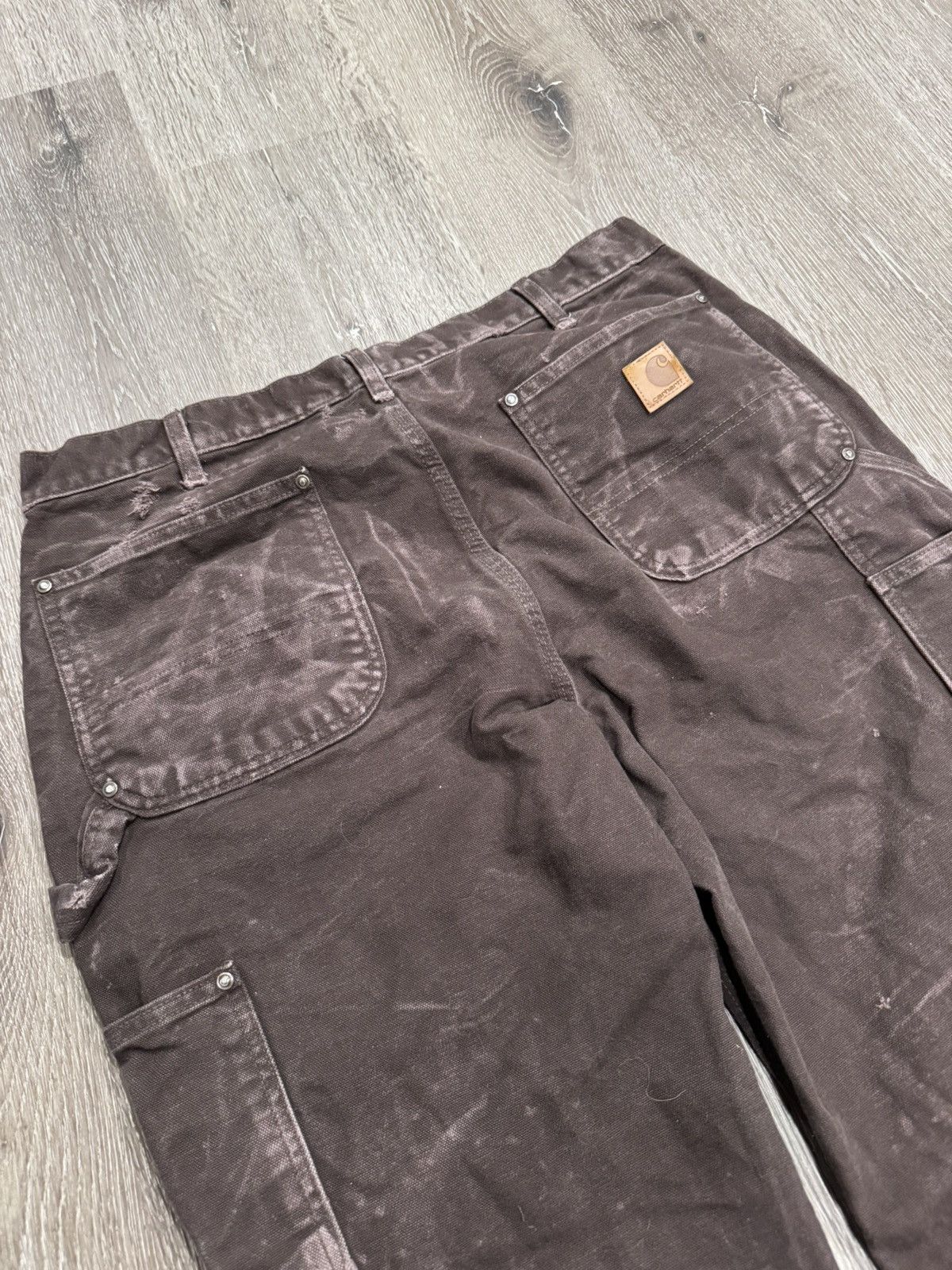 Carhartt Y2K Carhartt Brown Distressed Double Knee Pants Size 36x32 Size US 36 / EU 52 - 6 Thumbnail
