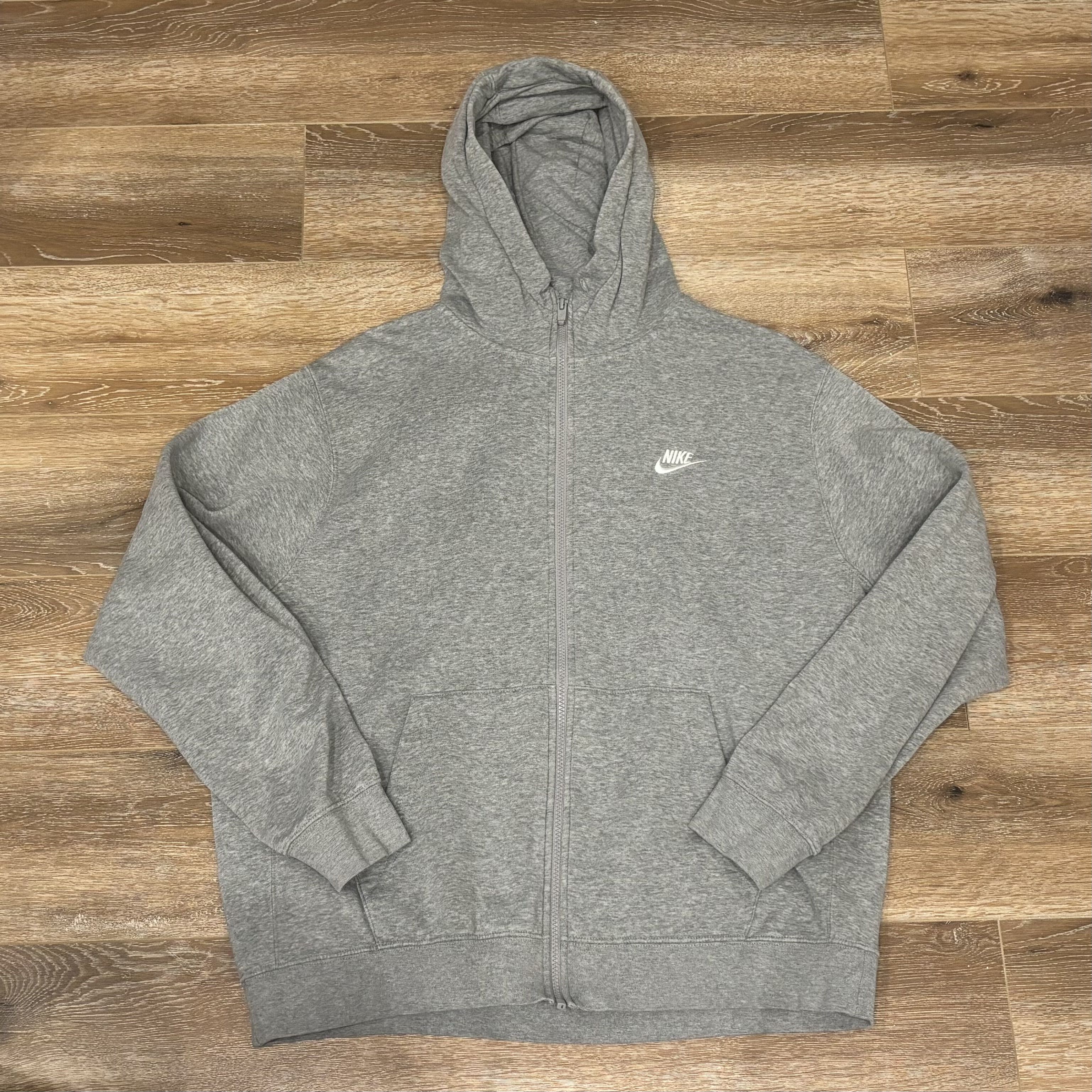 Nike × Stussy Stussy X Nike fleece zip up hoodie grey | Grailed