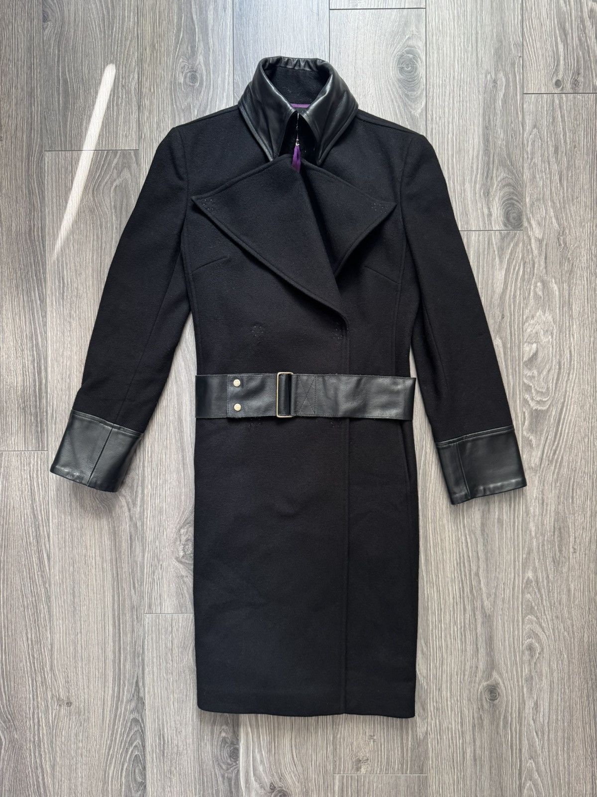 Dolce & Gabbana RARE Vintage Dolce & Gabanna wool/leather coat jacket XS Size XS / US 0-2 / IT 36-38 - 5 Thumbnail