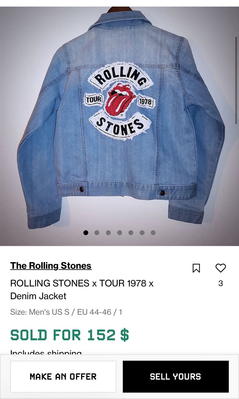 The Rolling Stones ROLLING STONES vintage TOUR 1978 big logo Denim Jacket Size US S / EU 44-46 / 1 - 16 Thumbnail