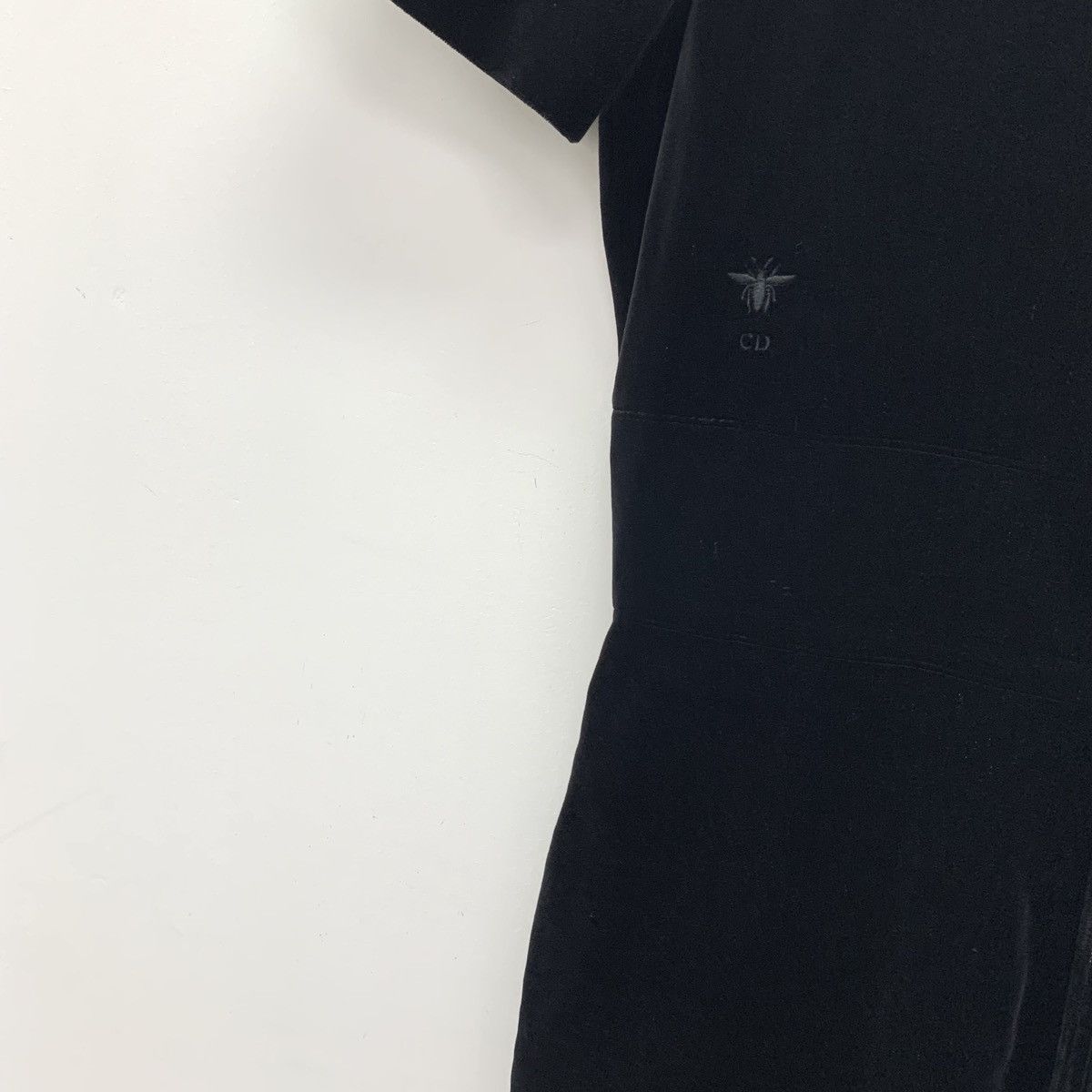 Dior Dior Black Bee Embroidered Cotton Lapel Velvet Jumpsuit Size XS / US 0-2 / IT 36-38 - 4 Thumbnail