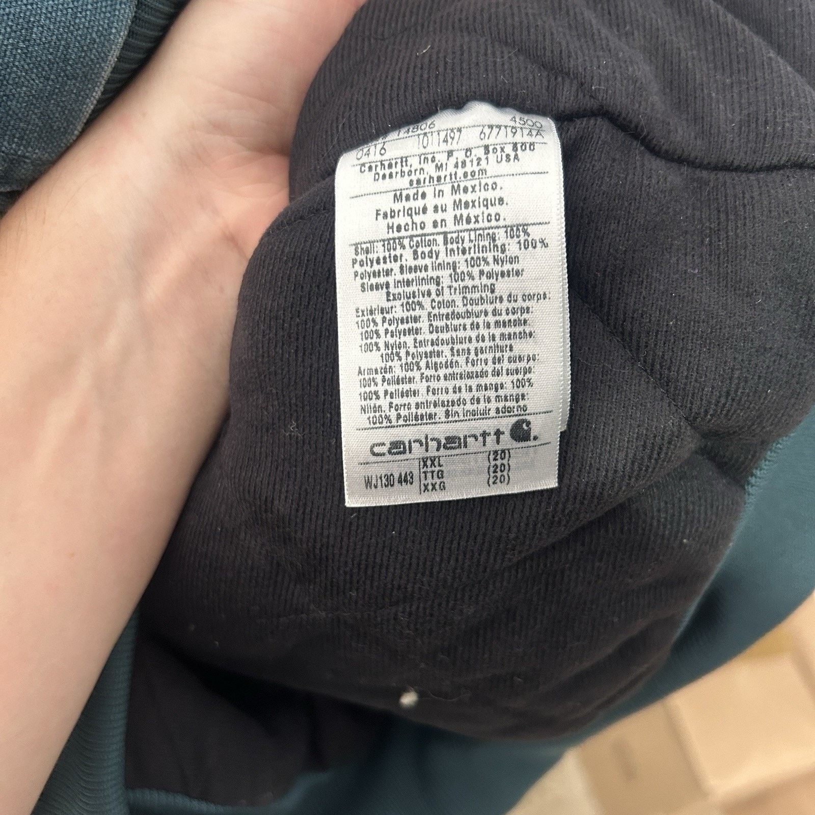 Carhartt Y2K Carhartt Quilted Active Jacket “Teal Blue” WJ130-443 Size XXL / US 16-18 / IT 52-54 - 9 Thumbnail