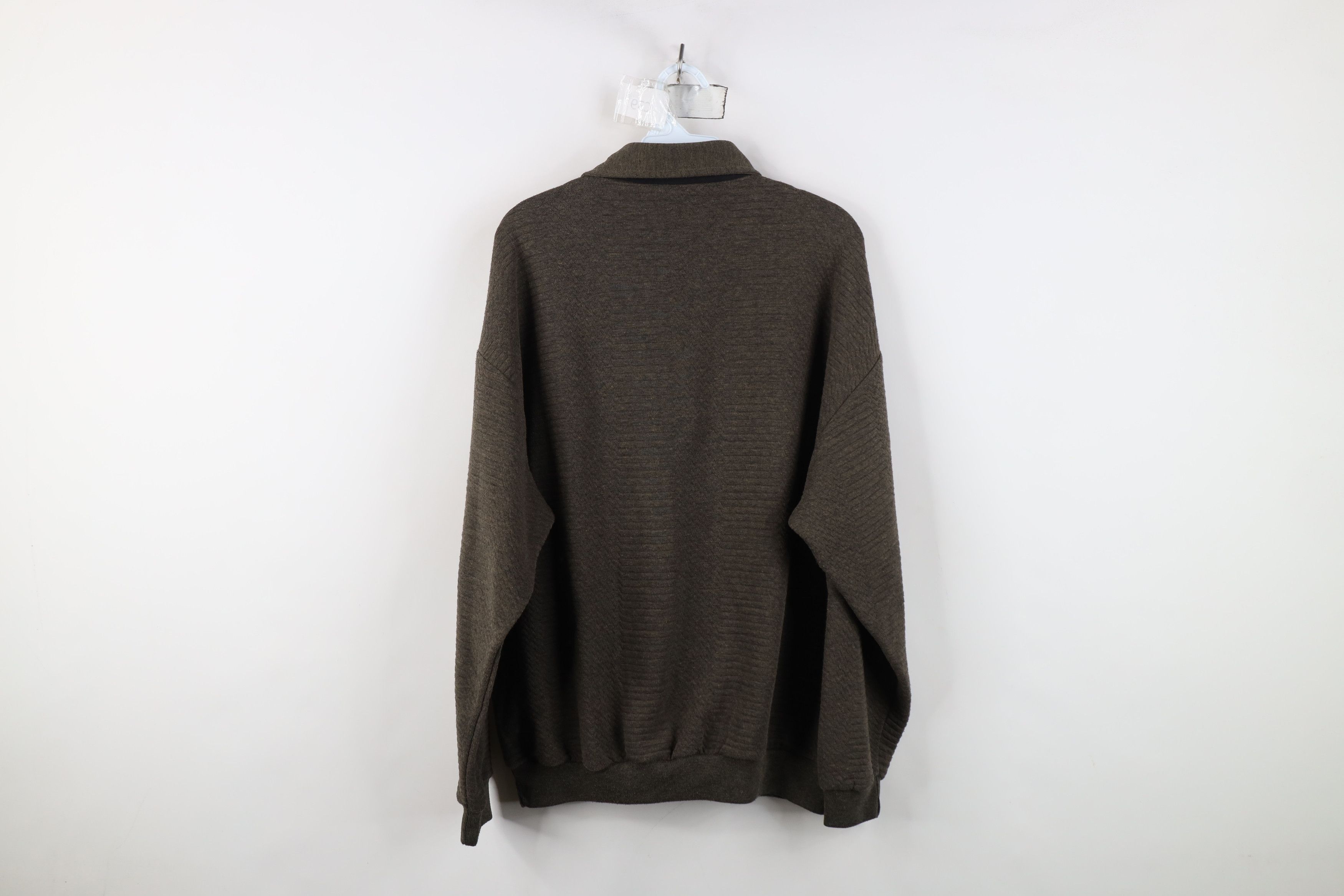 Vintage Vintage 90s Streetwear Textured Knit Collared Pullover Polo Size US L / EU 52-54 / 3 - 10 Thumbnail