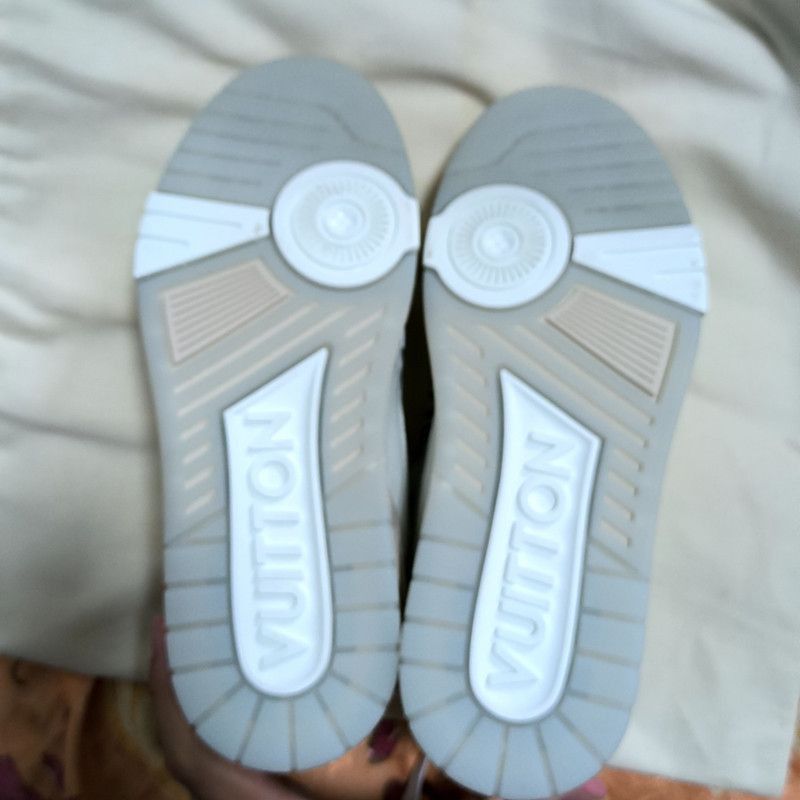 Louis Vuitton Louis Vuitton White Cement Low-Top Sneakers -2508 Size US 7.5 / EU 40-41 - 4 Thumbnail