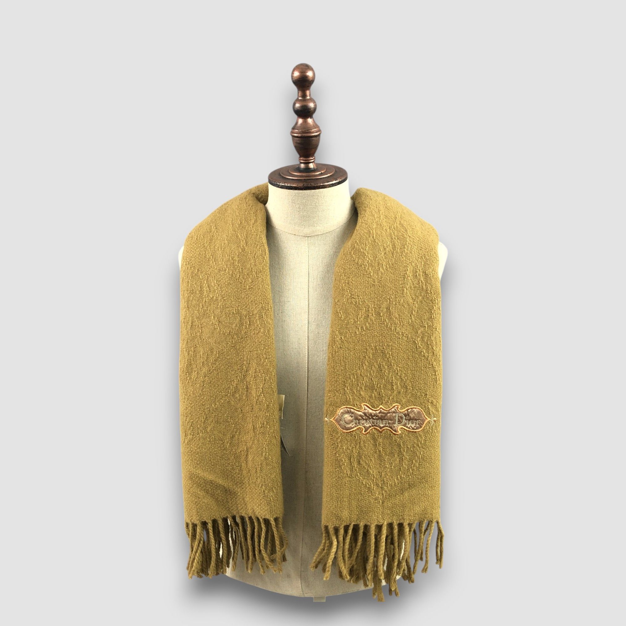Vintage Christian Dior Scarf Muffler Wool Wrap Scarves