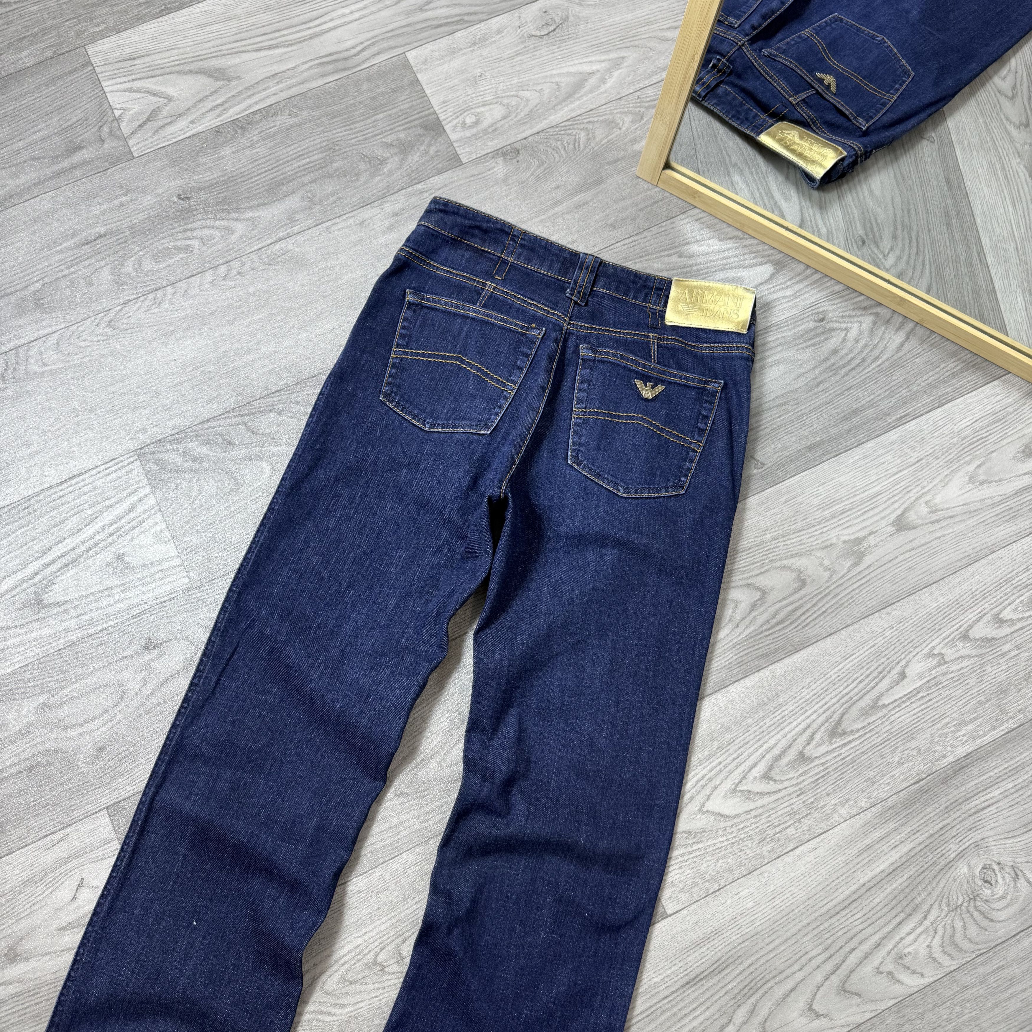 Armani Vintage Armani Jeans Indigo Blue Slim Fit Womens Jeans Pants Size 26" / US 2 / IT 38 - 7 Thumbnail
