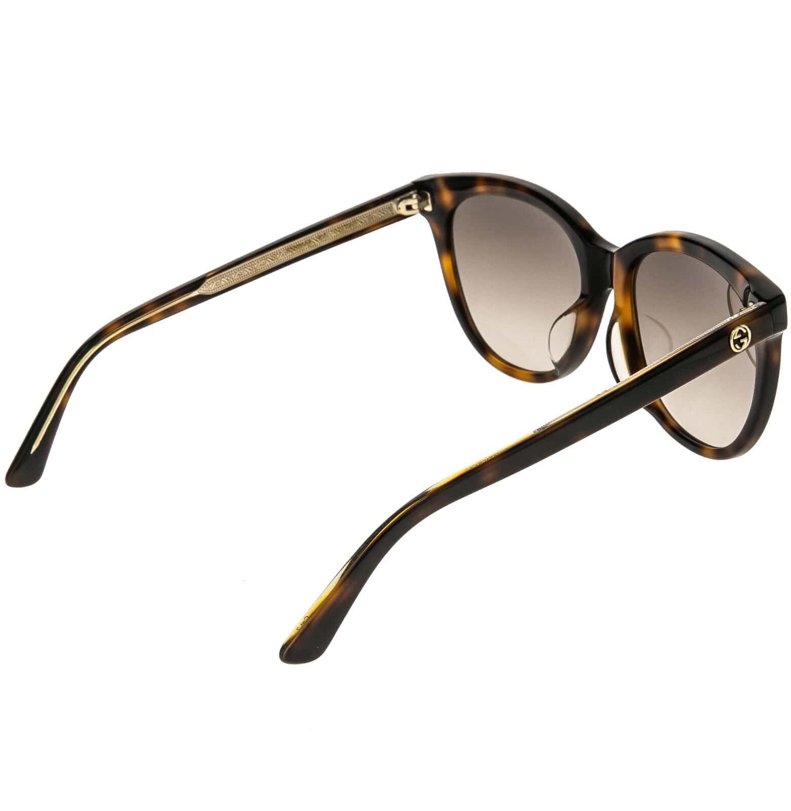 Gucci GUCCI GG0081S 0081 Crystal Havana Gradient Sunglasses 003 Size ONE SIZE - 7 Thumbnail