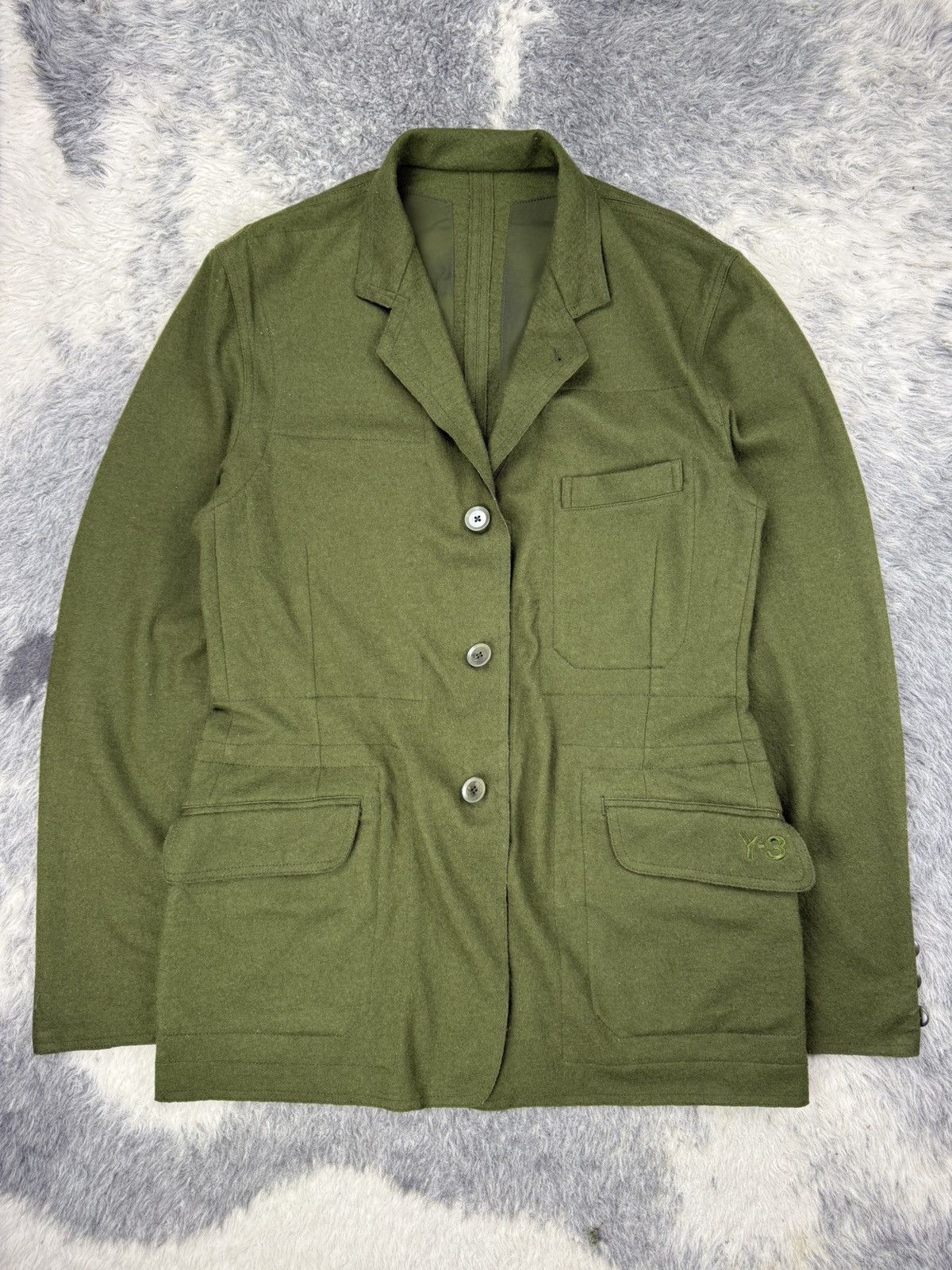 Yohji Yamamoto FW2013 YohjiYamamoto x Adidas Y-3 Utility Padded Wool Blazer Size US M / EU 48-50 / 2 - 18 Thumbnail