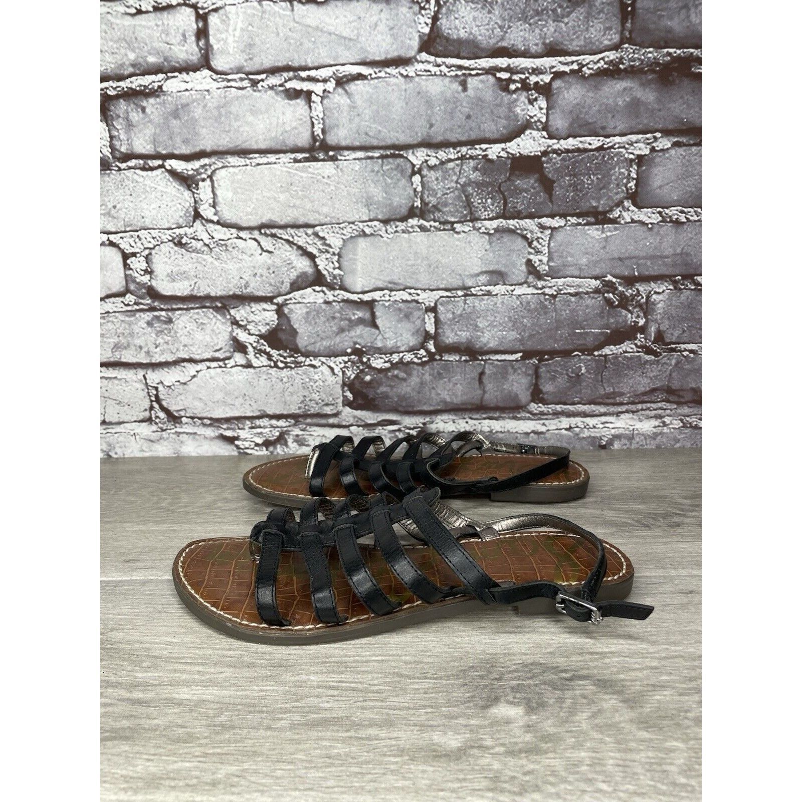 Sam Edelman Sam Edelman Garland Black Leather Slingback Thong Strappy Sa Size US 7.5 / IT 37.5 - 19 Thumbnail