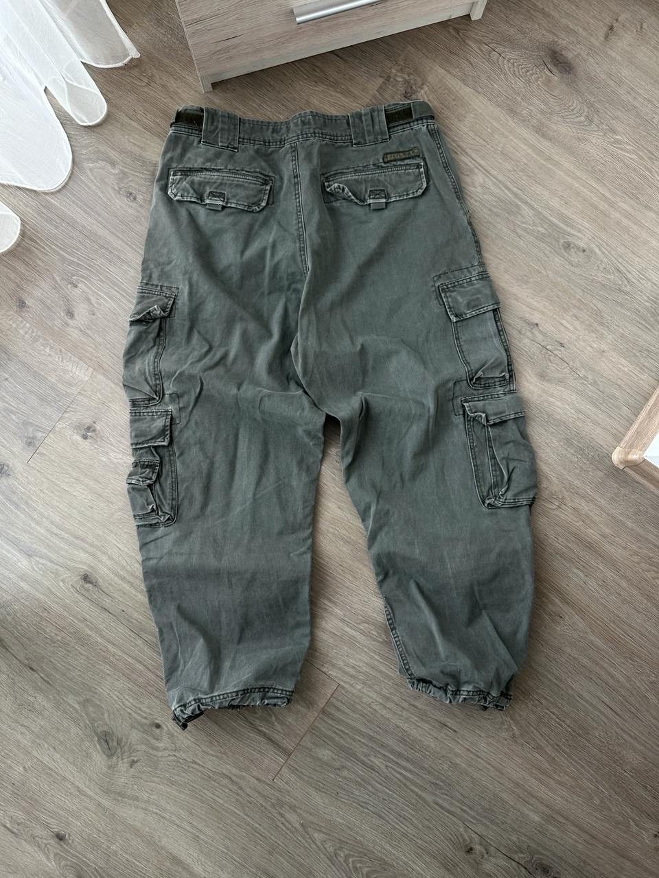 Japanese Brand × Jet Lag × Vintage Vintage Japanese Baggy Cargo Green JET LAG Pants Size US 36 / EU 52 - 15 Thumbnail