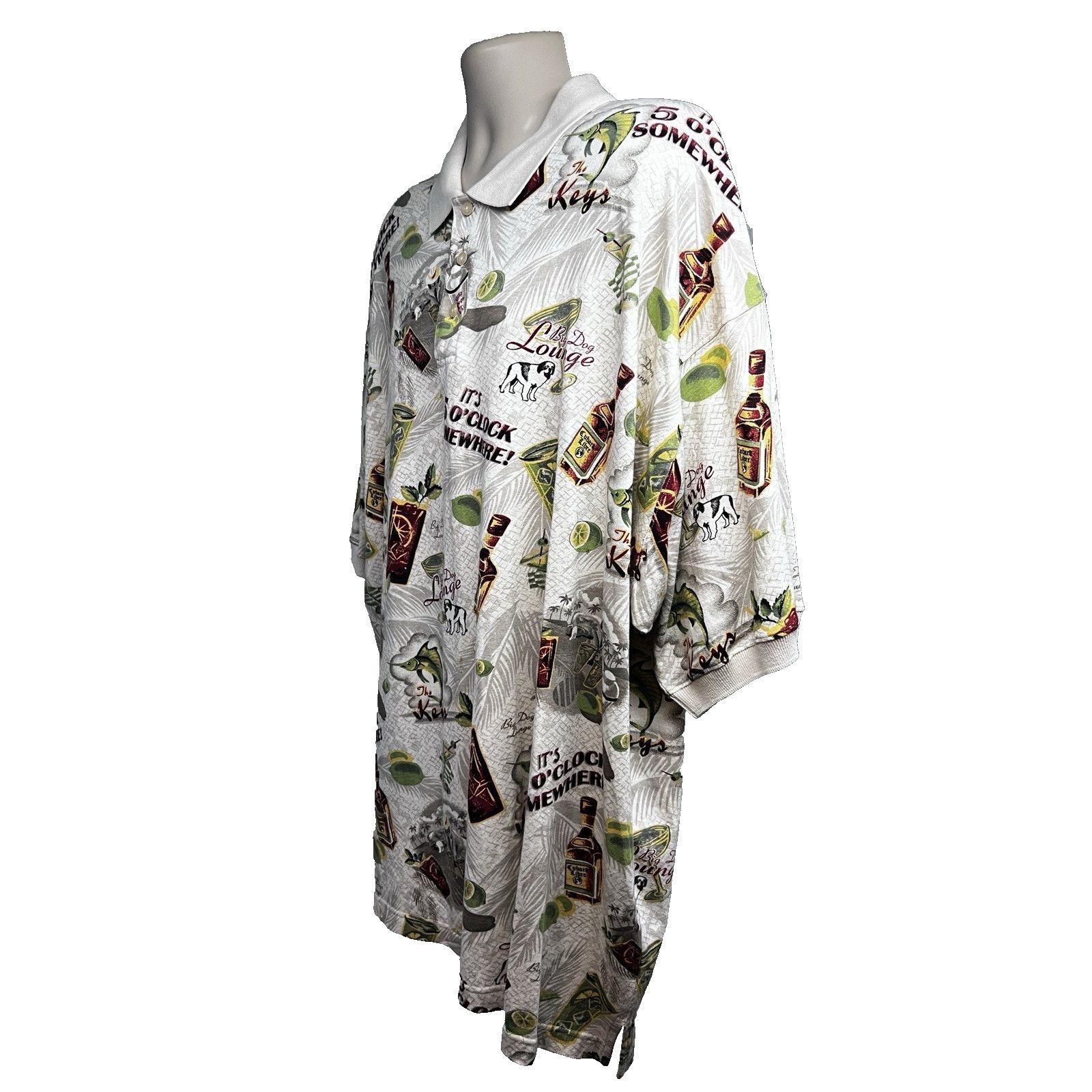 Big Dogs Big Dogs All Over Print Polo Shirt Mens 3X Tiki Cocktails Size US XXL / EU 58 / 5 - 3 Thumbnail