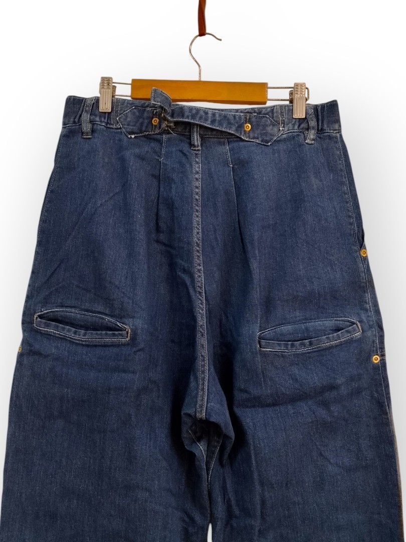 Issey Miyake Vintage Mercibeaucoup Buckle Back Jeans by Issey Miyake Size US 32 / EU 48 - 3 Thumbnail