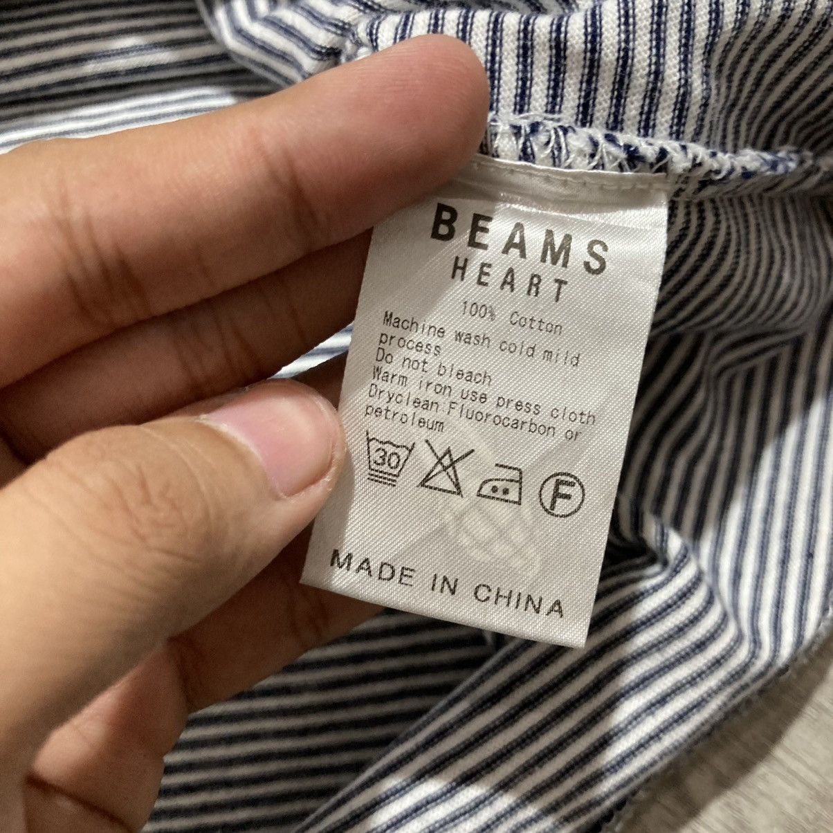 Japanese Brand 2000s Beams Heart Double Layer Striped Longslevee Lgb Style Size US M / EU 48-50 / 2 - 13 Thumbnail