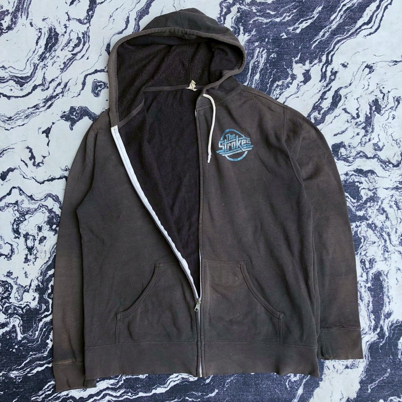 Band Tees The Strokes 2000s Faded Zip Hoodie w/ Back Graphic Size US L / EU 52-54 / 3 - 2 Thumbnail