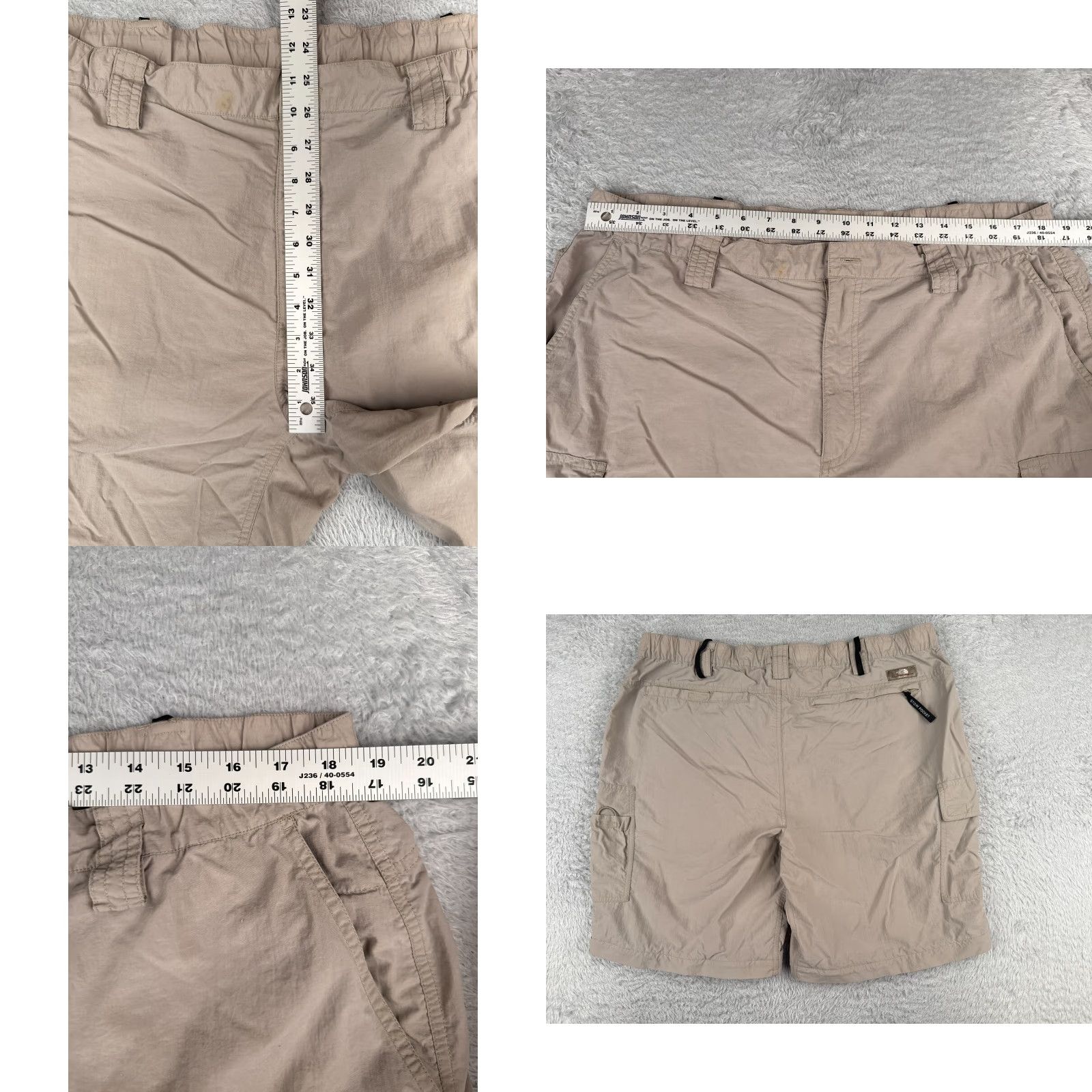 The North Face The North Face Shorts Mens XL Beige Cargo 100% Nylon Stowable 9" READ Size US 36 / EU 52 - 9 Thumbnail