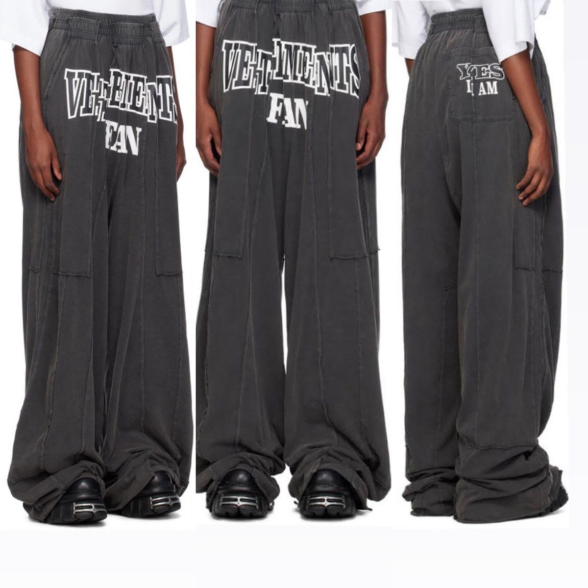 Vetements NWT Fall23 Deconstructed Fan Sweatpants Size US 32 / EU 48 - 1 Thumbnail
