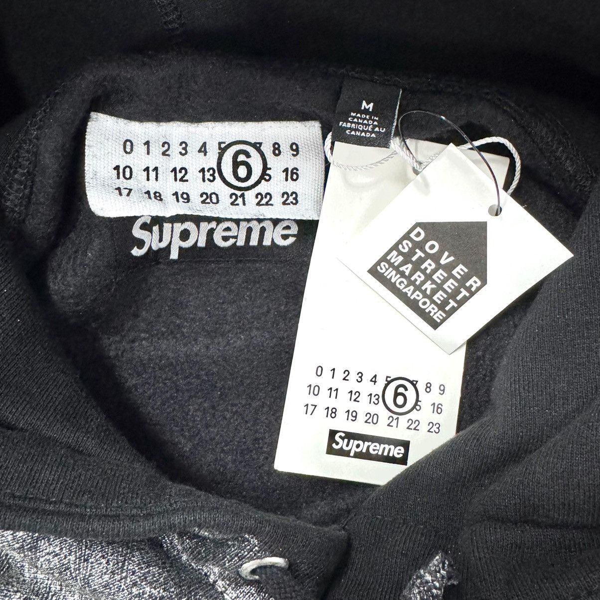 Supreme Supreme Maison Margiela MM6 Foil Box Logo Hoodie Black Size US M / EU 48-50 / 2 - 5 Thumbnail