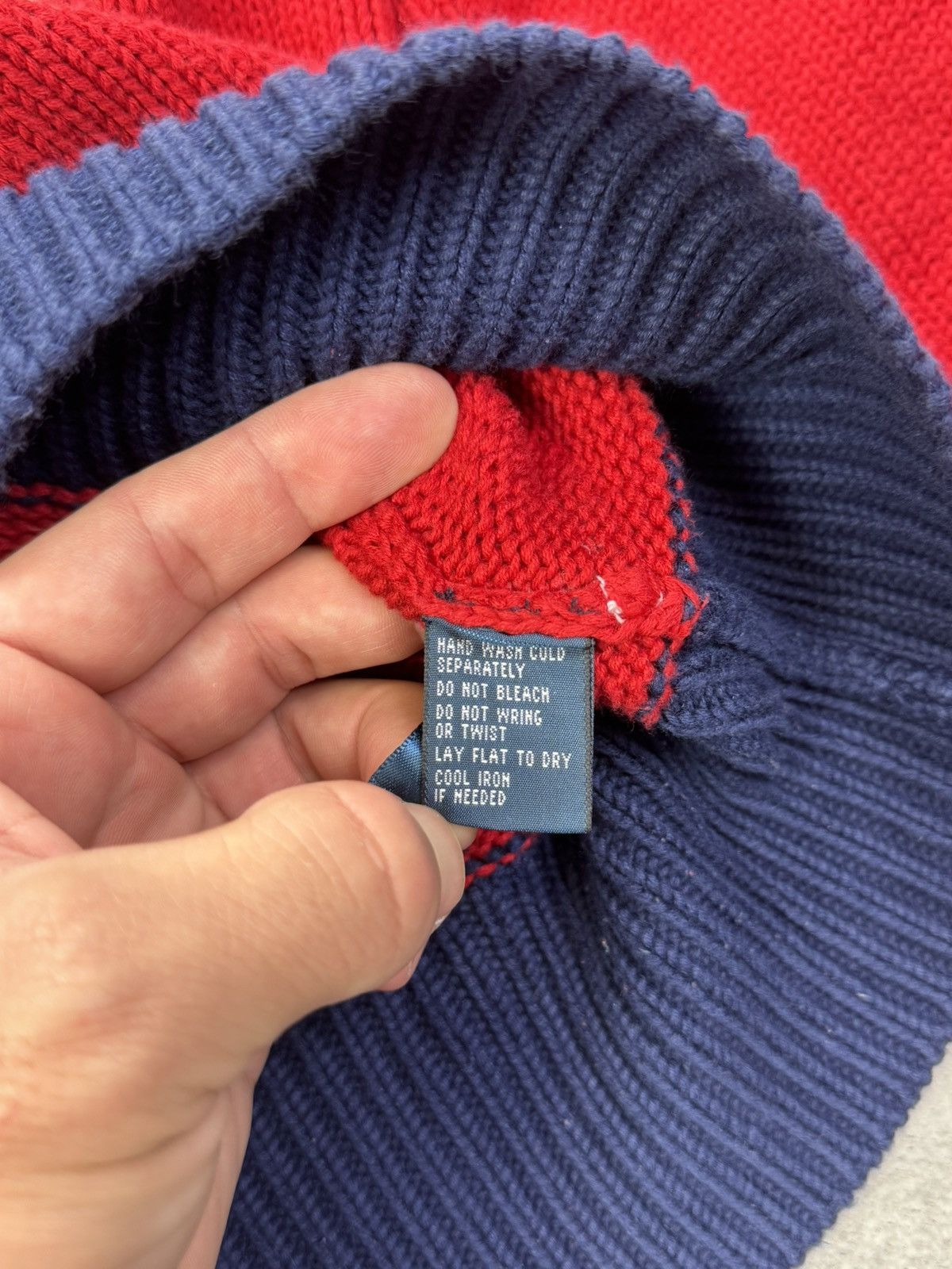 Polo Ralph Lauren KNIT - POLO RALPH LAUREN - Yachting Sweater 90s Cowl Neck Size US XL / EU 56 / 4 - 8 Thumbnail