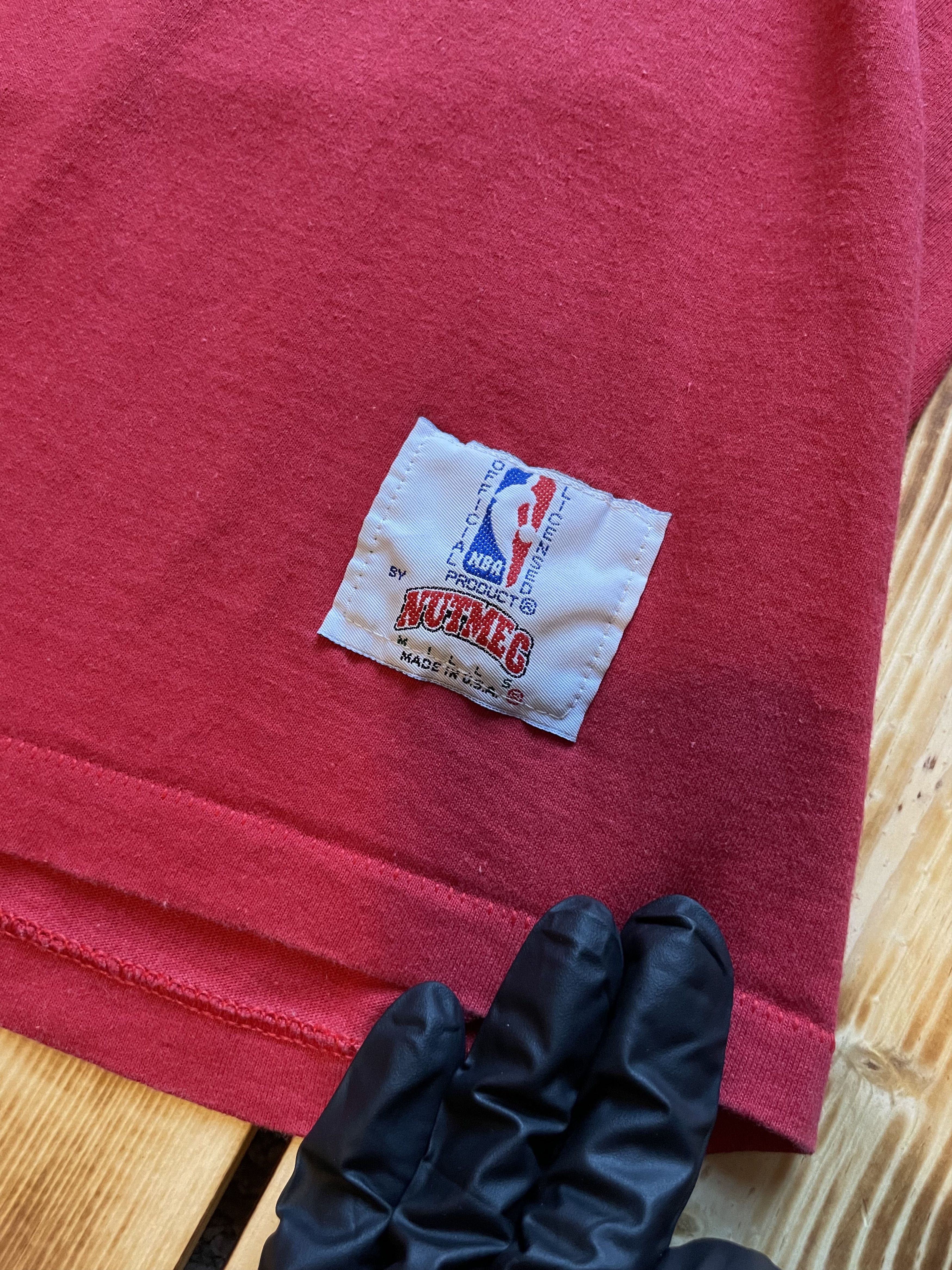 NBA Vintage 1991 NBA Chicago Bulls Nutmeg Michael Jordan T-shirt Size US XL / EU 56 / 4 - 6 Thumbnail