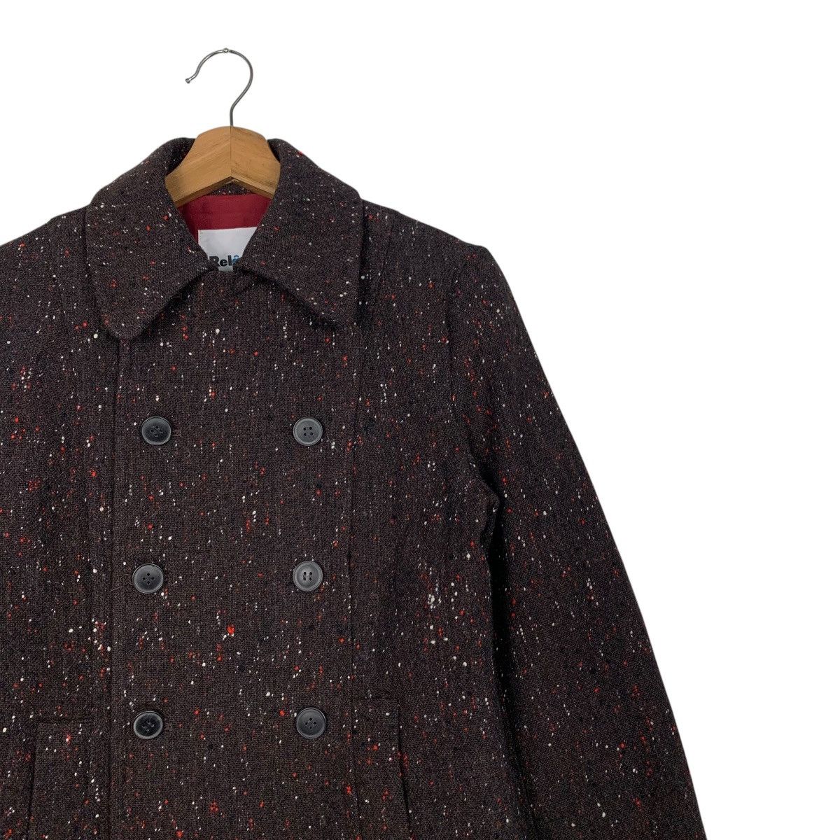 Japanese Brand RELACHER Flecked Wool Double Breasted Coat #2739-C123 Size S / US 4 / IT 40 - 4 Thumbnail