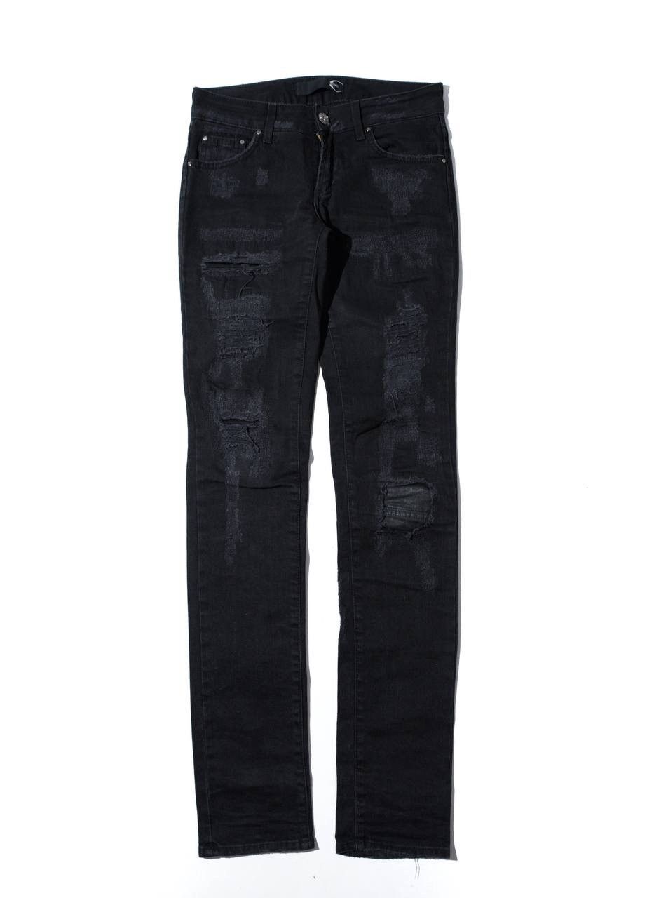 Roberto Cavalli Roberto Cavalli Vintage Scab Repair Distressed Skinny Jeans Size US 27 - 1 Thumbnail