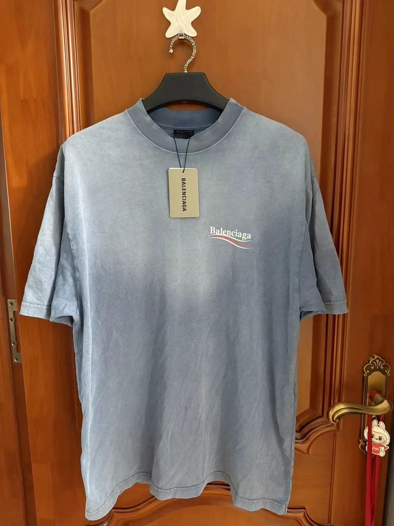 Balenciaga Balenciaga Haze blue cola printed short sleeve Size US S / EU 44-46 / 1 - 1 Thumbnail