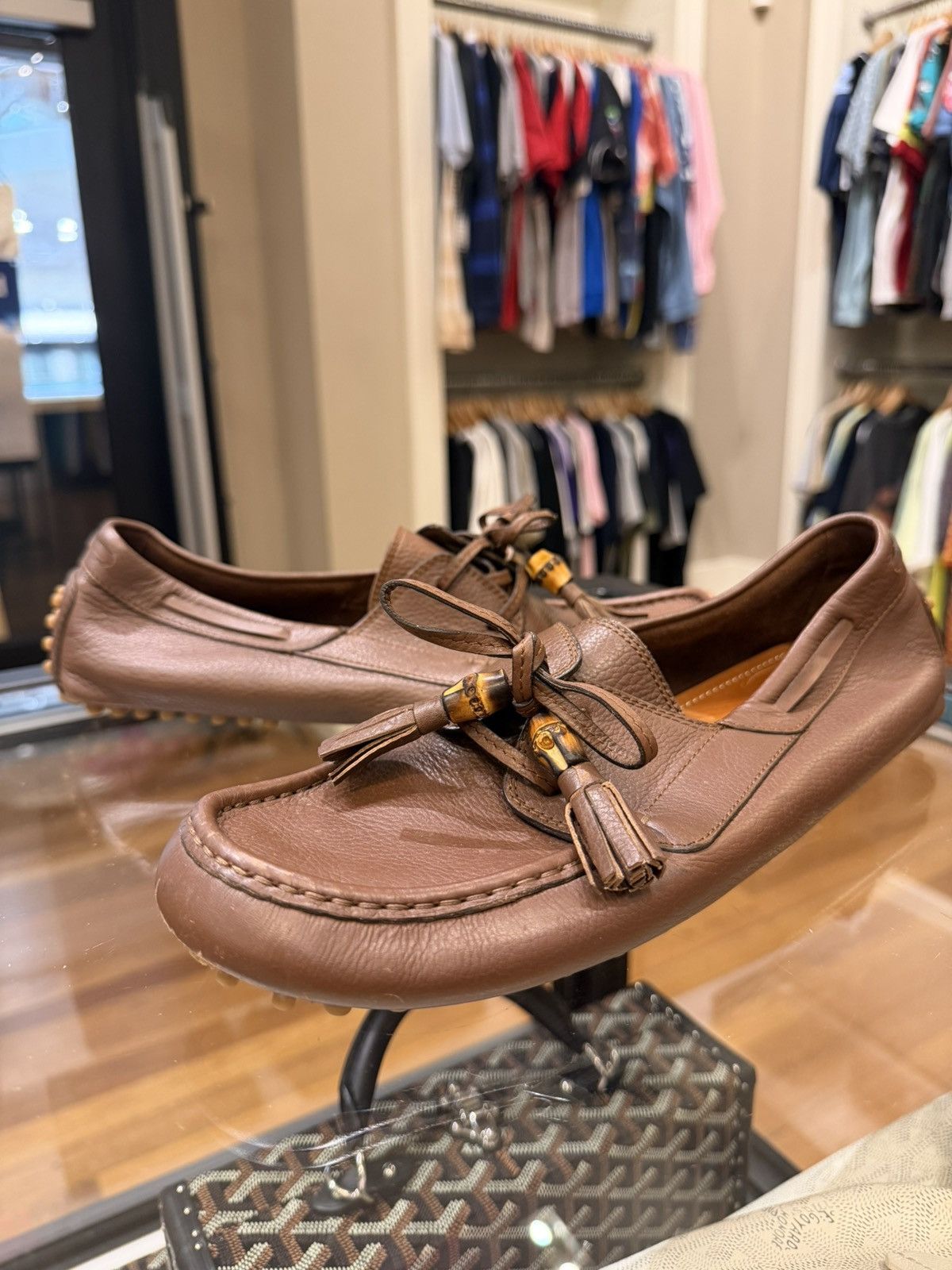 Gucci Gucci Leather Bamboo Tassel Loafers Size US 7.5 / EU 40-41 - 2 Thumbnail