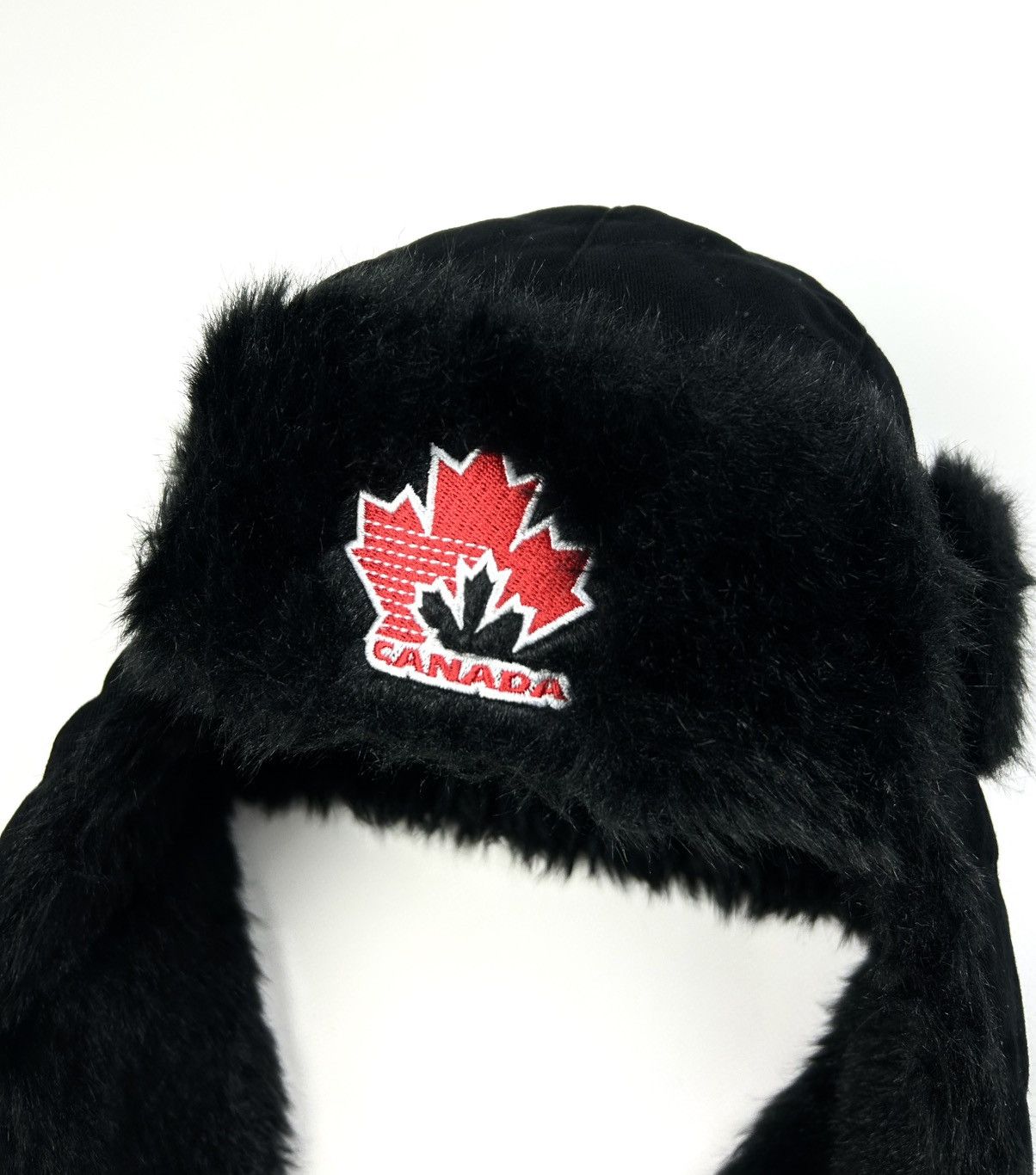 New Era Rare New Era Canada Ushanka Hat Black Vintage Y2K Size ONE SIZE - 6 Thumbnail