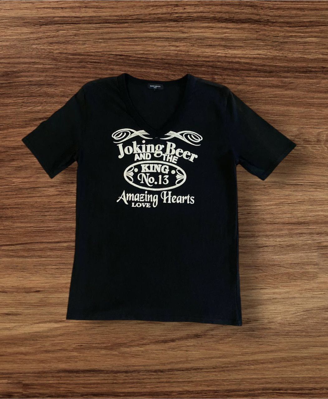 Beauty Beast Japanese Brand Simple Beauty homme Joking beer V Neck Tee Size US S / EU 44-46 / 1 - 1 Thumbnail