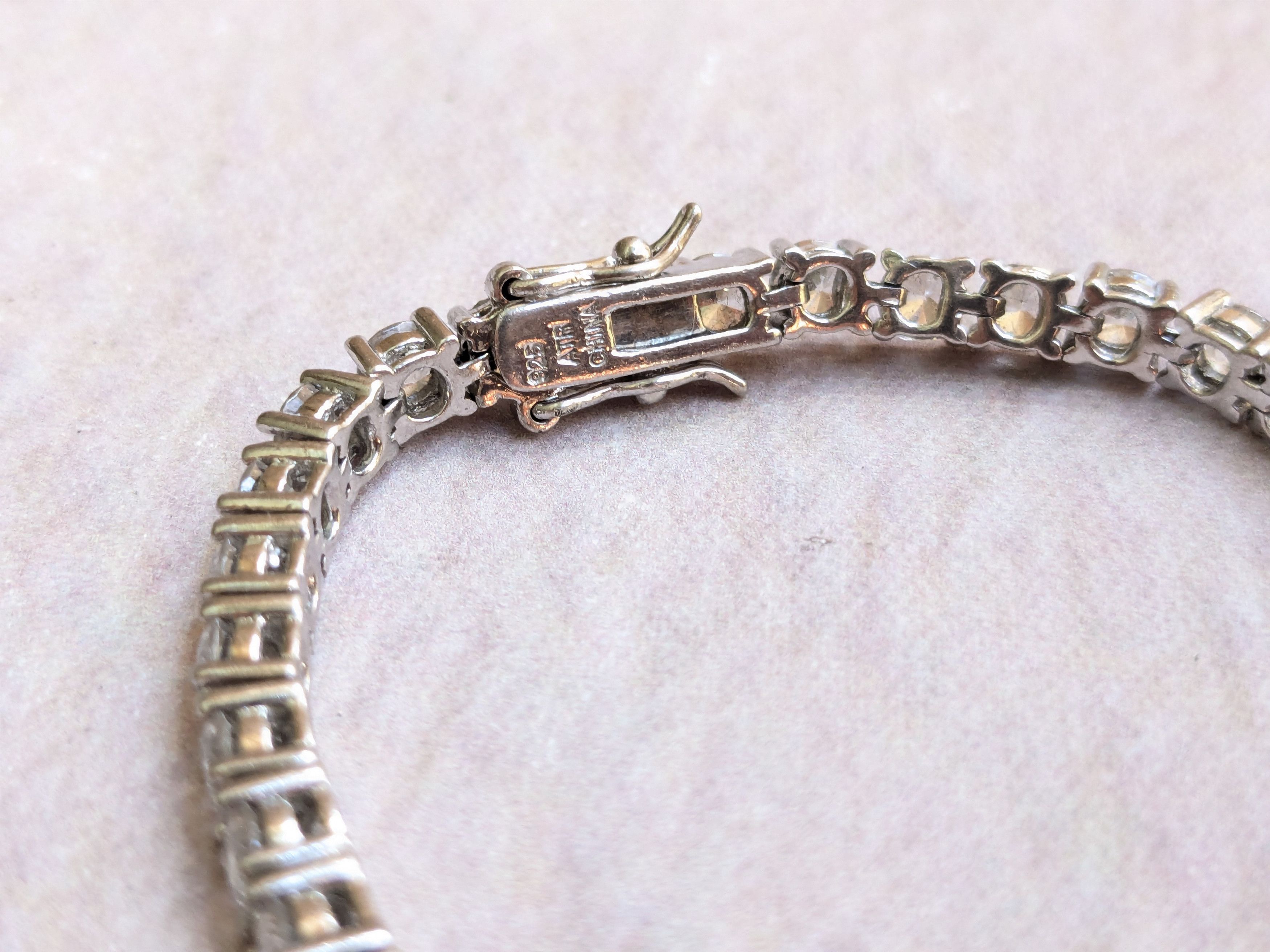 Sterling Silver Sterling Silver Tennis Bracelet CZ Clear 7.25" Round Size ONE SIZE - 6 Thumbnail