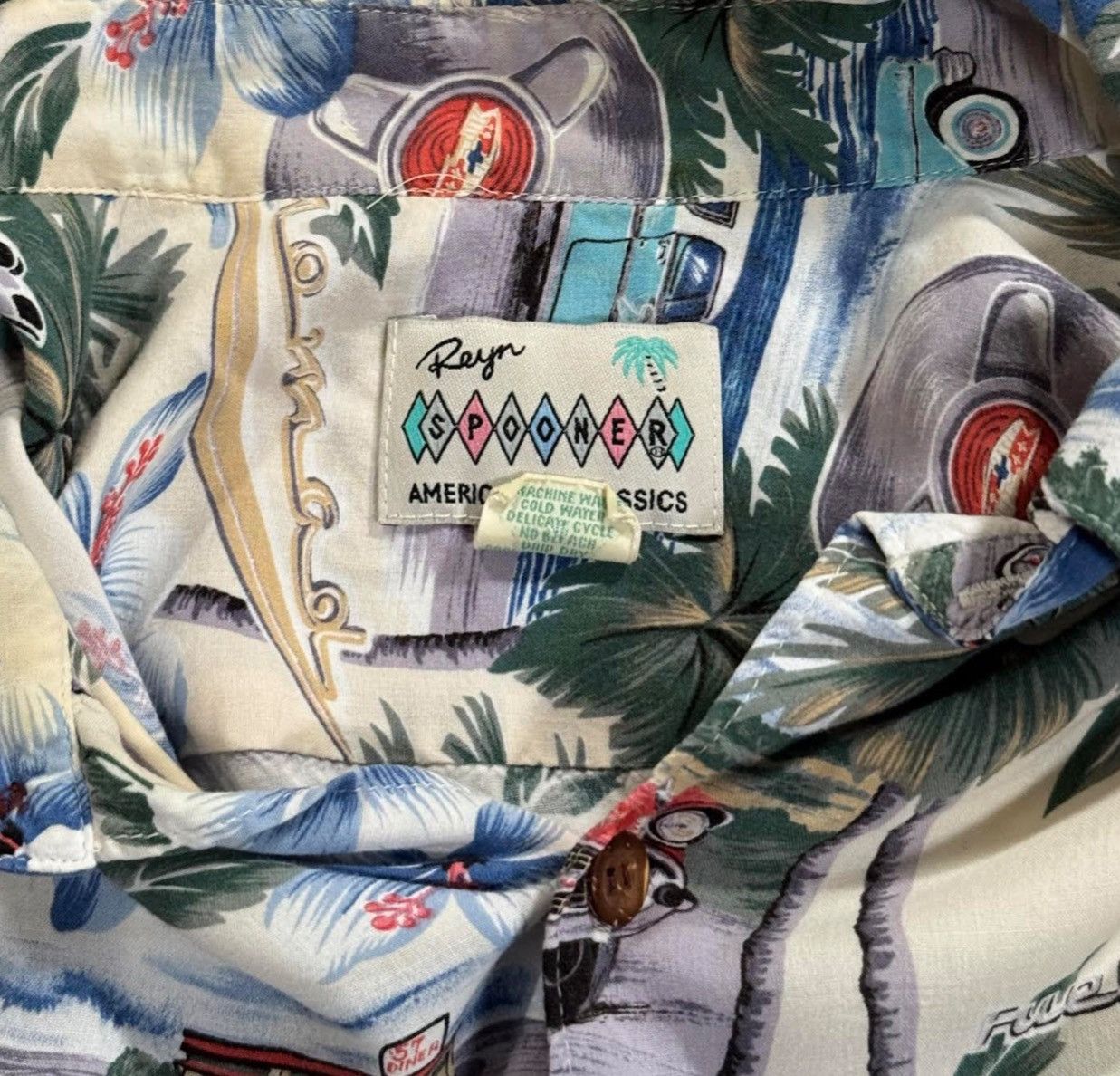 Reyn Spooner Vintage Reyn Spooner 50s Chevrolet Classic Cars Button Down Size US L / EU 52-54 / 3 - 3 Thumbnail