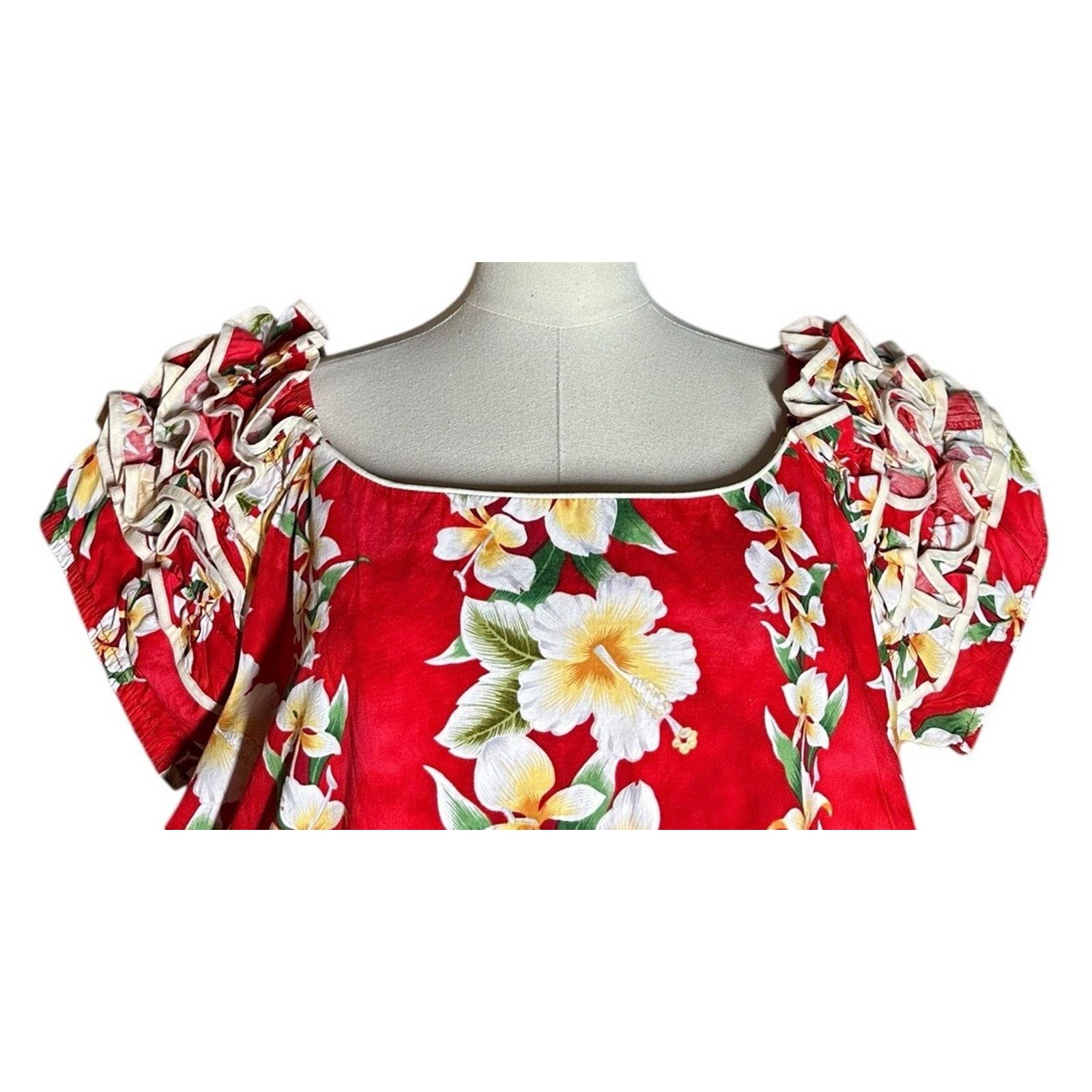 Other Vtg Royal Creations Long Hawaiian Maxi Dress Red Floral 2X Size XXL / US 16-18 / IT 52-54 - 2 Thumbnail