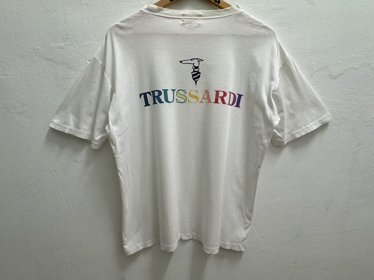 Trussardi × Vintage Vintage Trussardi Spellout Design Distressed Tee Size US M / EU 48-50 / 2 - 3 Thumbnail