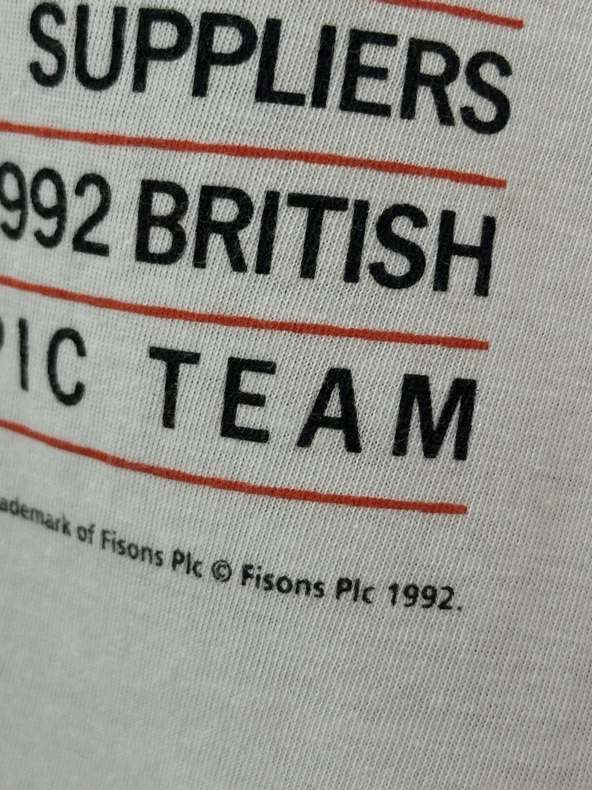 Vintage Vintage 1992 Sanatogen British Suppliers Olympic Team Shirt Size US XL / EU 56 / 4 - 12 Thumbnail
